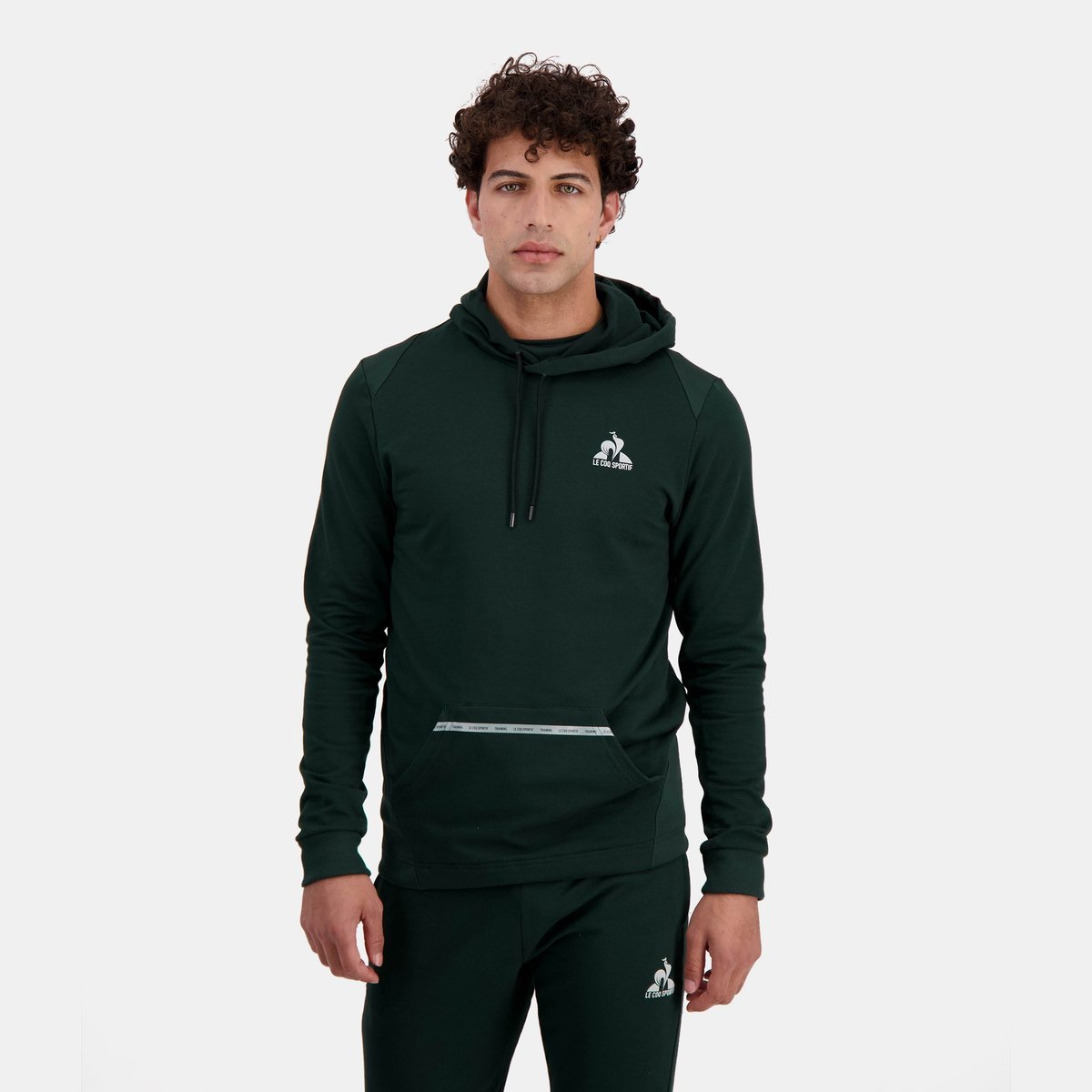 Sweat à capuche Training Performance vert, LE COQ SPORTIF