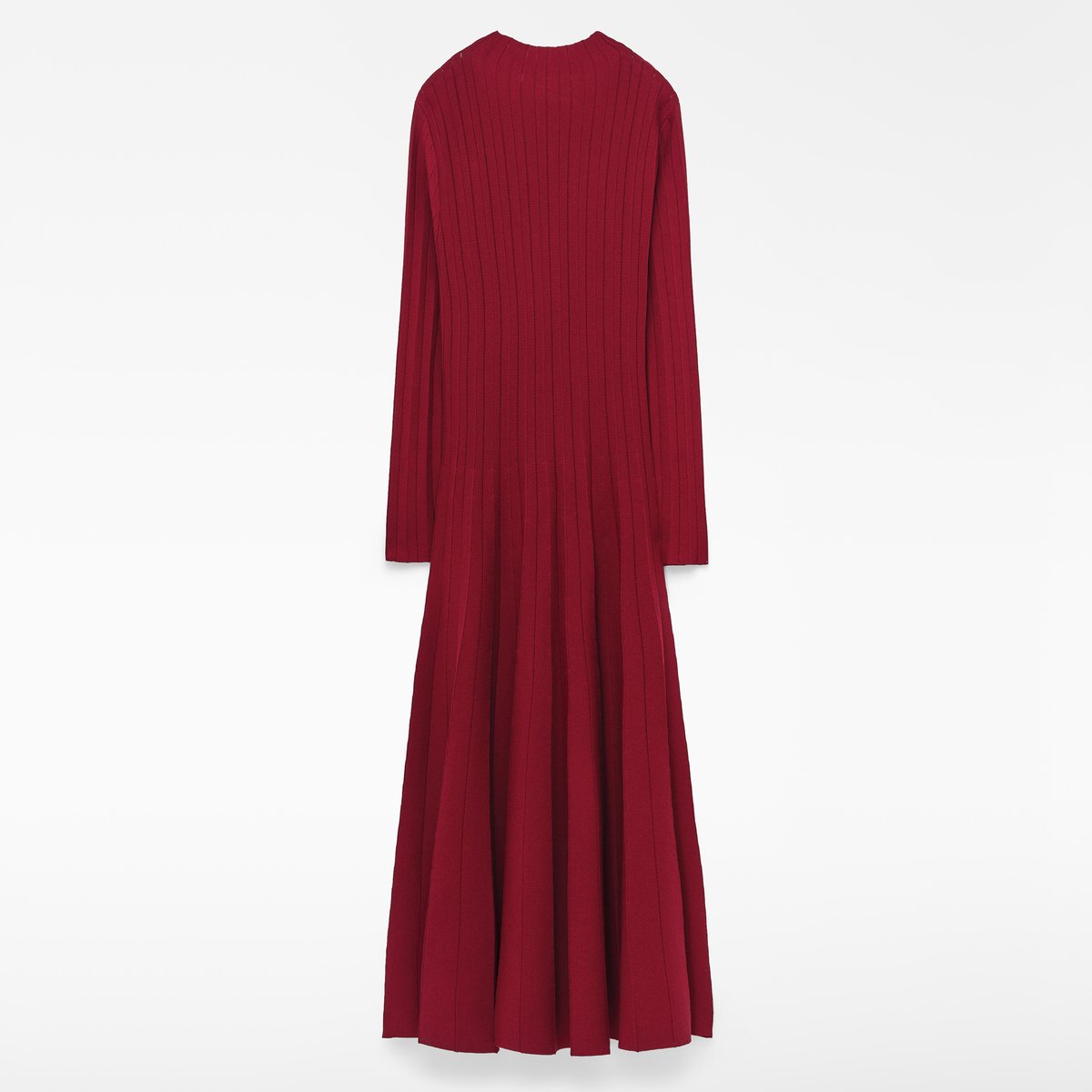 Robe à col Perkins et longueur midi rouge, ADOLFO DOMINGUEZ
