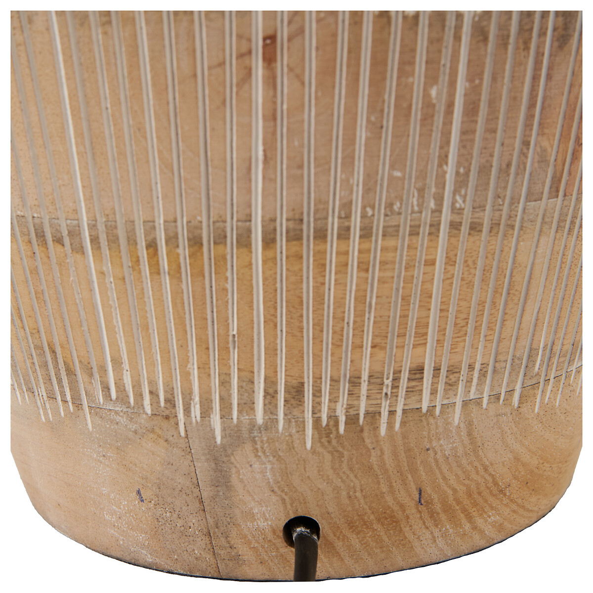 Thompson Textured Wood Table Lamp Base in White Wash white, ÉDITÉ