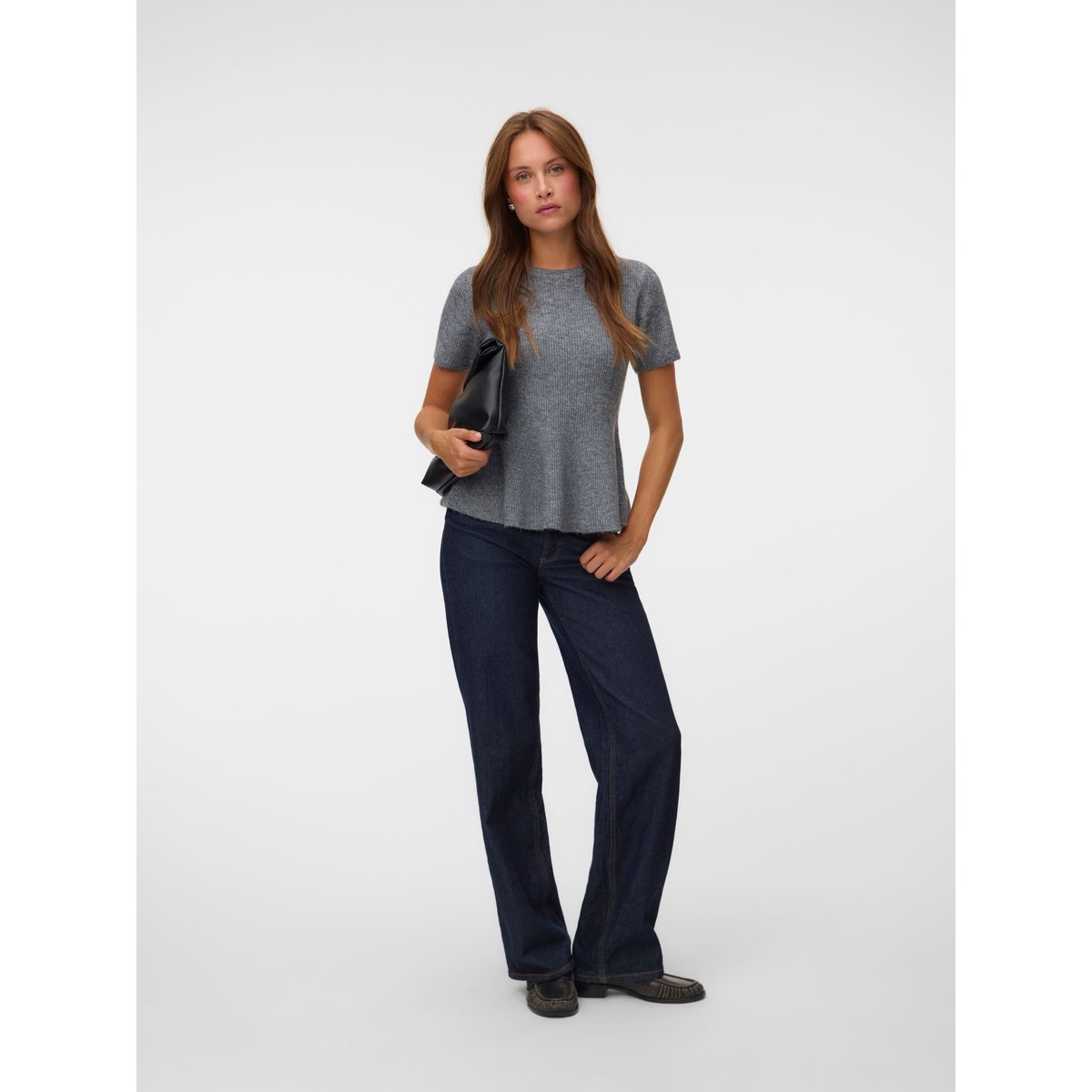 Pull En Maille medium grey melange, VERO MODA