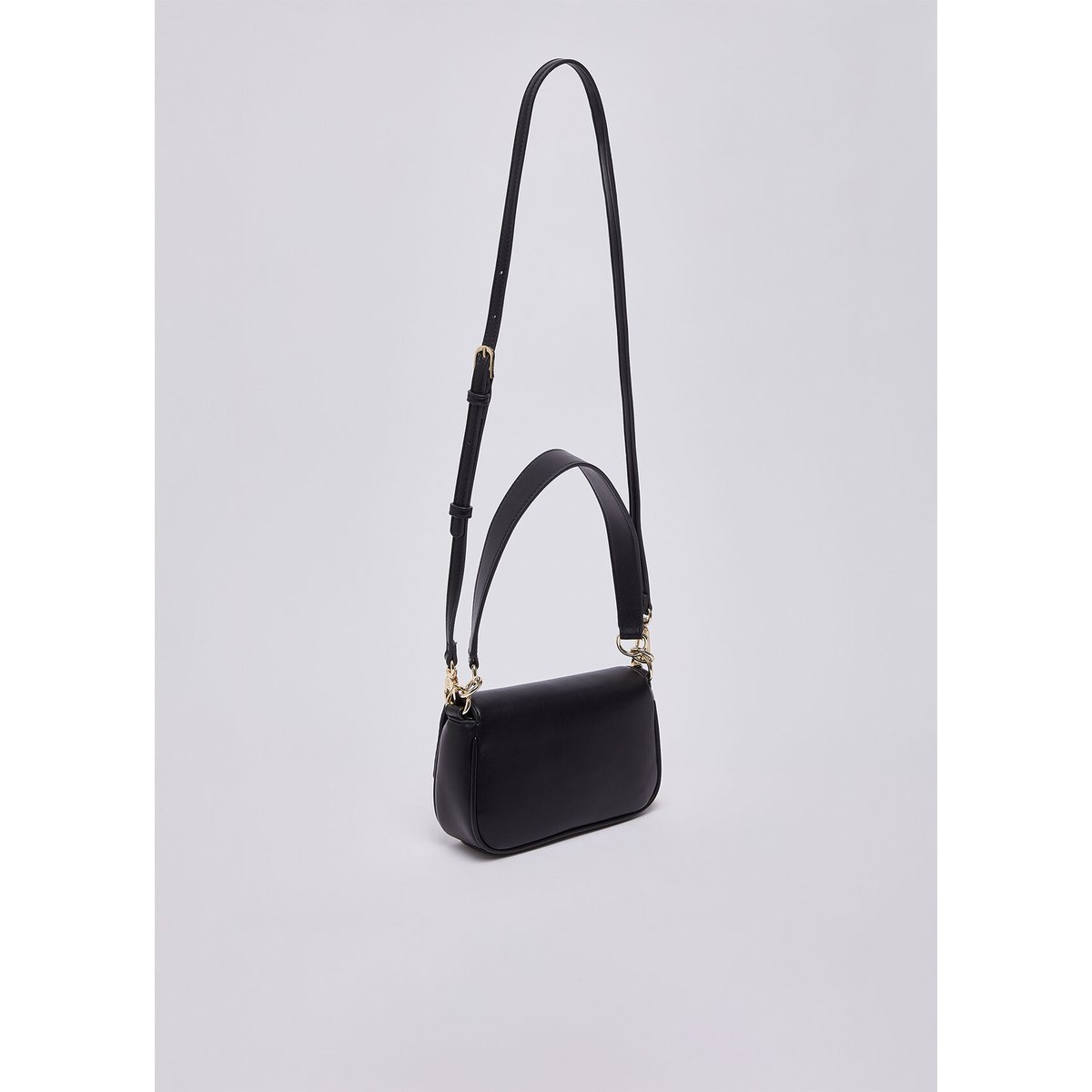 Sac porté épaule format petit avec charm noir, LIU JO