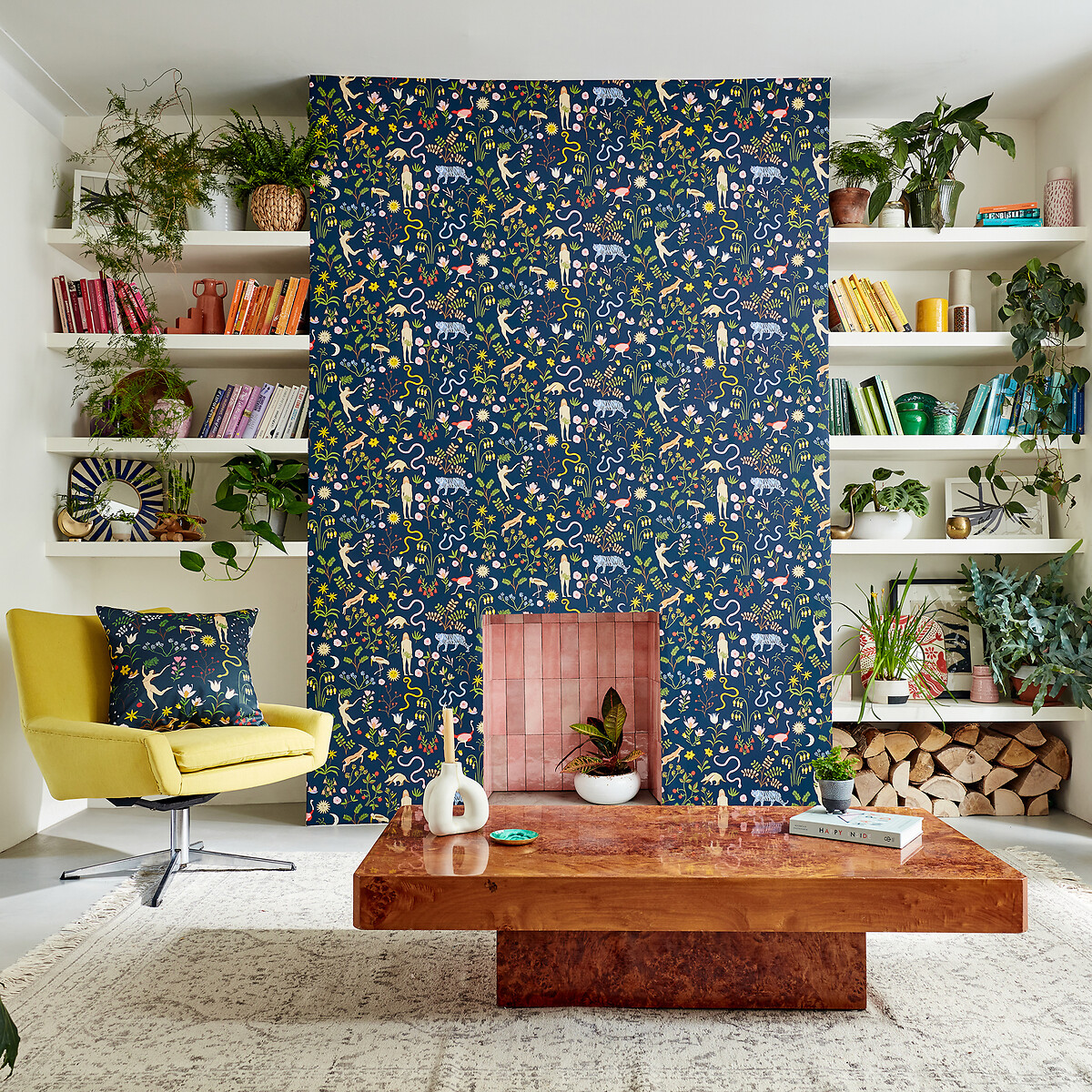Garden of Eden Wallpaper midnight blue, SCION