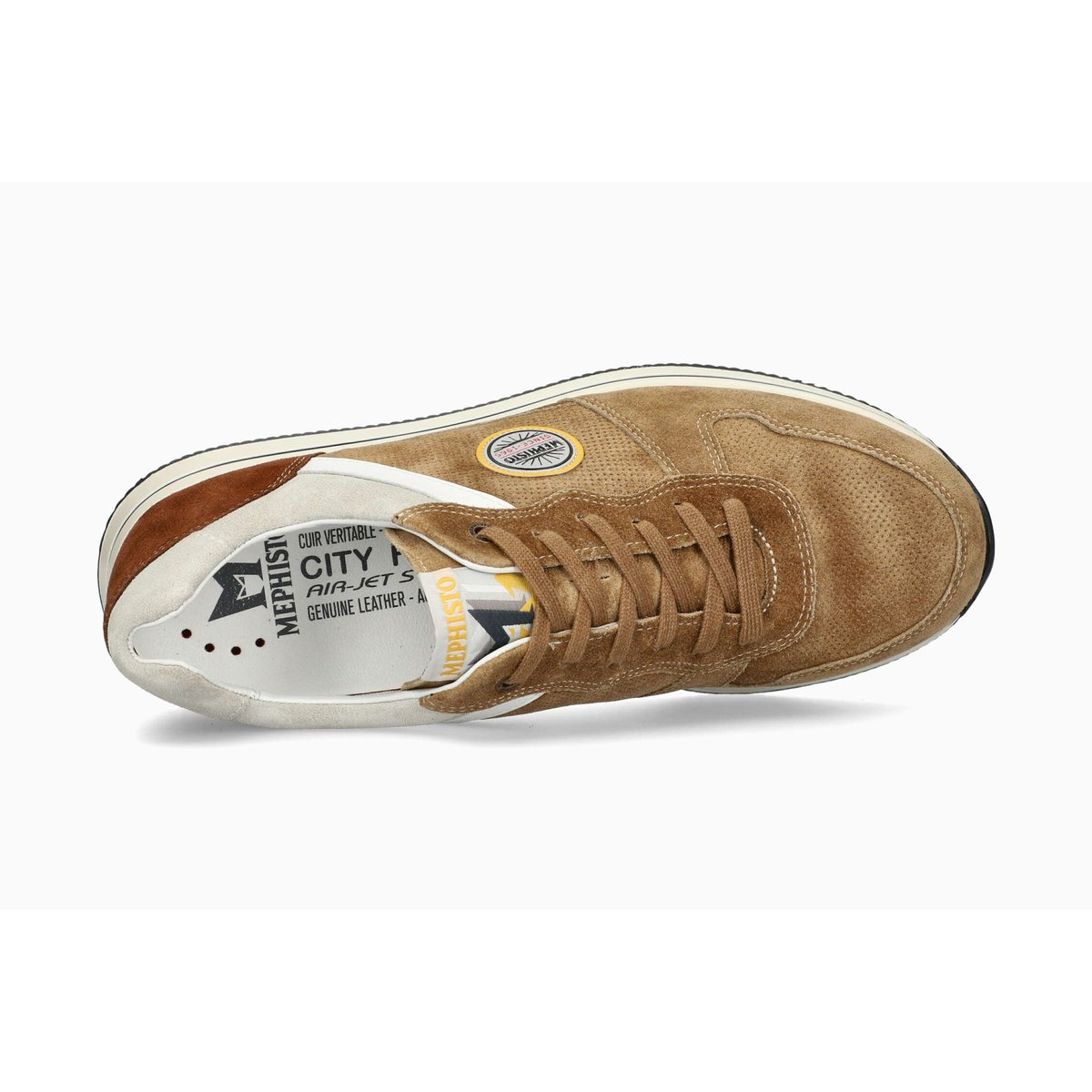Baskets en cuir GARRY marron p5144760, MEPHISTO
