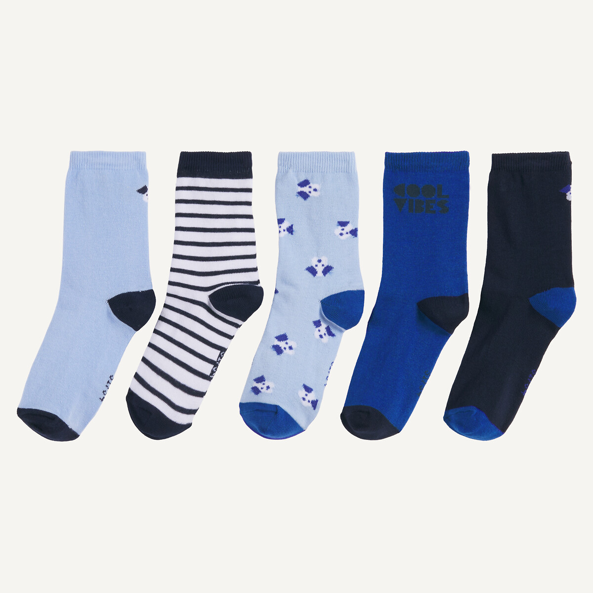 Lot de 5 paires de chaussettes, thème chien multicolore, LA REDOUTE COLLECTIONS