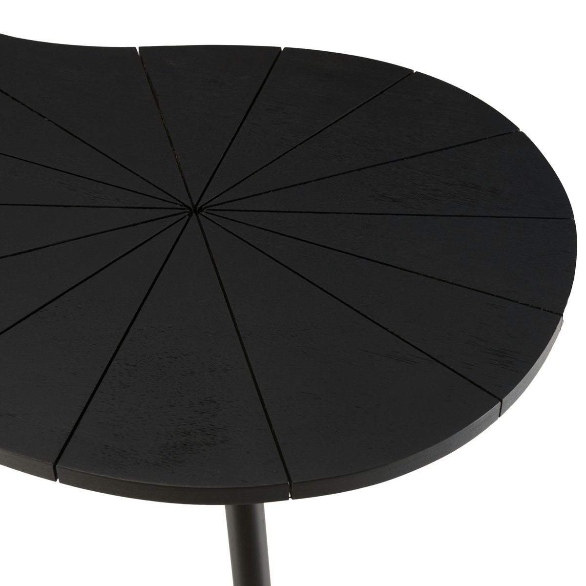 Bout de canapé ovale manguier dessiné noir mat ZALA noir, PIER IMPORT