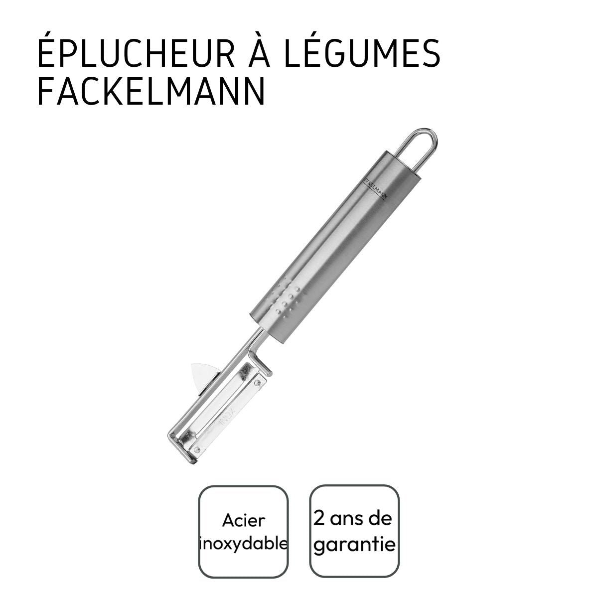 Duo Eplucheur à légumes pendule et rasoir à légumes gris|inox, FACKELMANN
