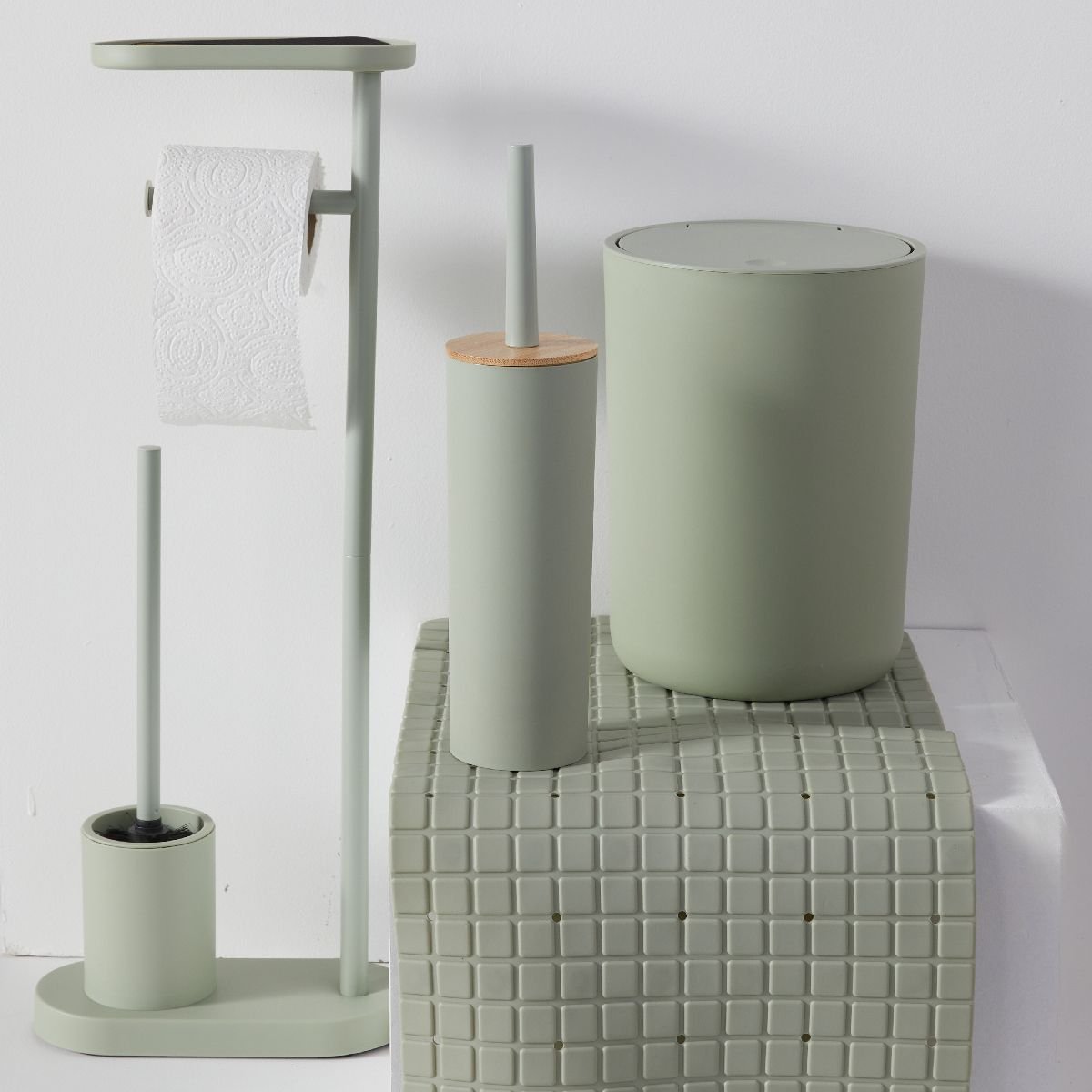 Tapis de baignoire ou douche antidérapant avec ventouses BATHROOM vert, UTILITY