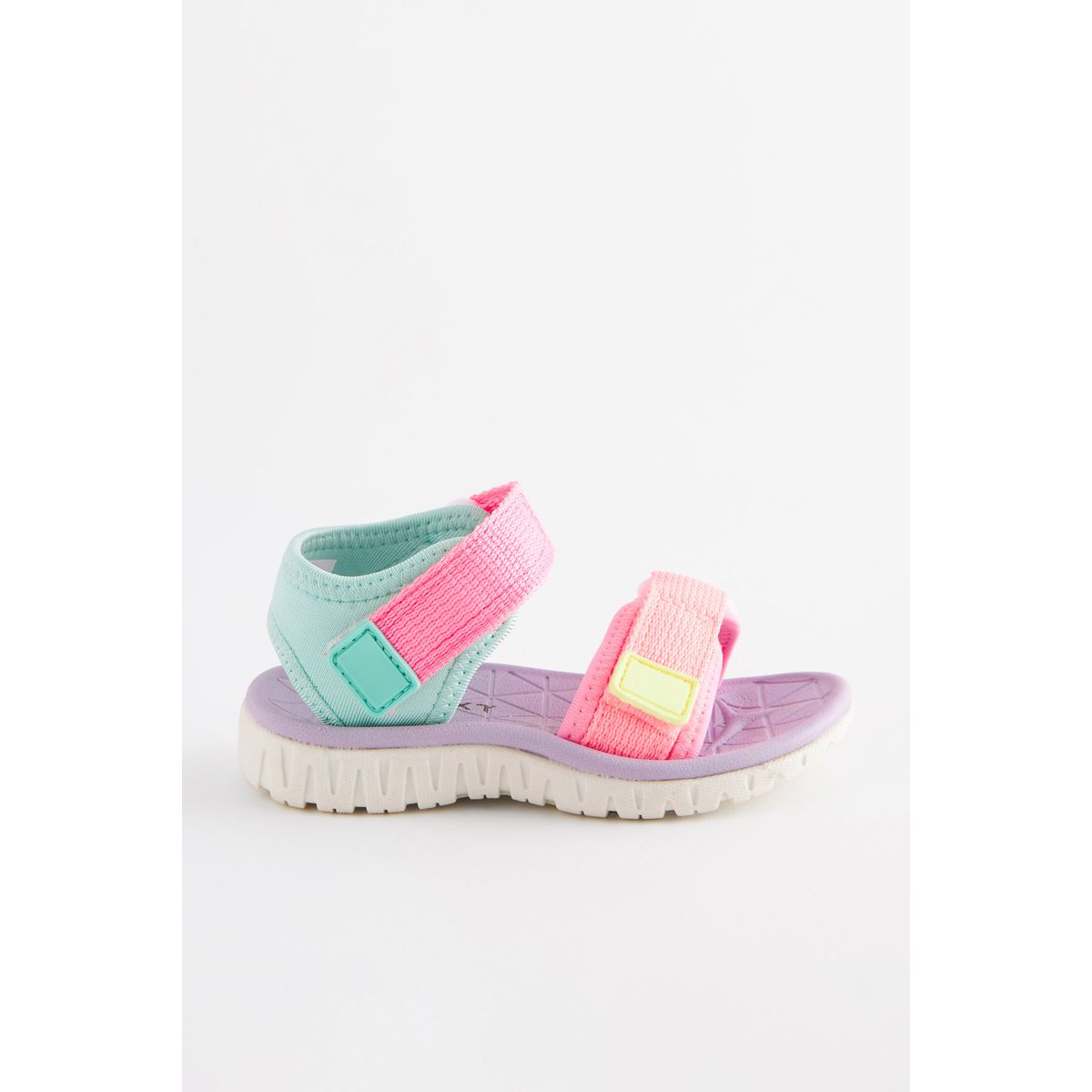 Sandales trekker confortables à scratch rose/violet, NEXT