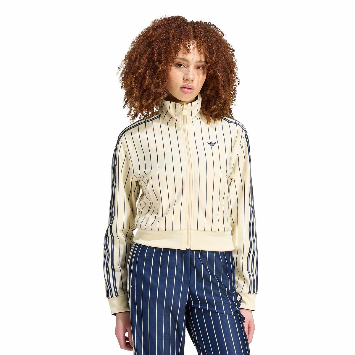 Veste zippée réversible FIREBIRD ecru/bleu, adidas Originals