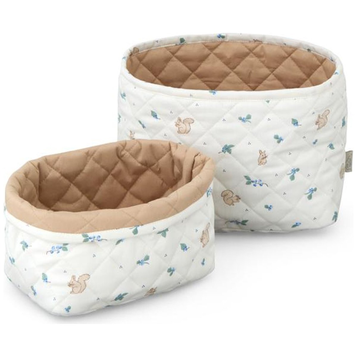 Lot de 2 paniers de rangement bleu, marron, banc, CAM CAM