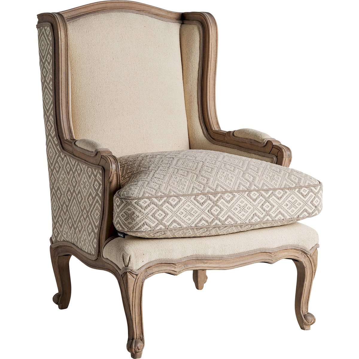 Fauteuil colonial en bois de manguier et fer marron vieilli bois de manguier, RECOLLECTION