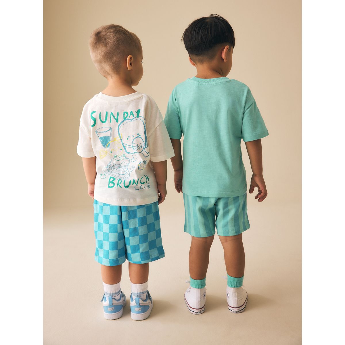 T-shirt à manches courtes et short, lot de 2 dos imprimé alimentaire vert/blanc, NEXT