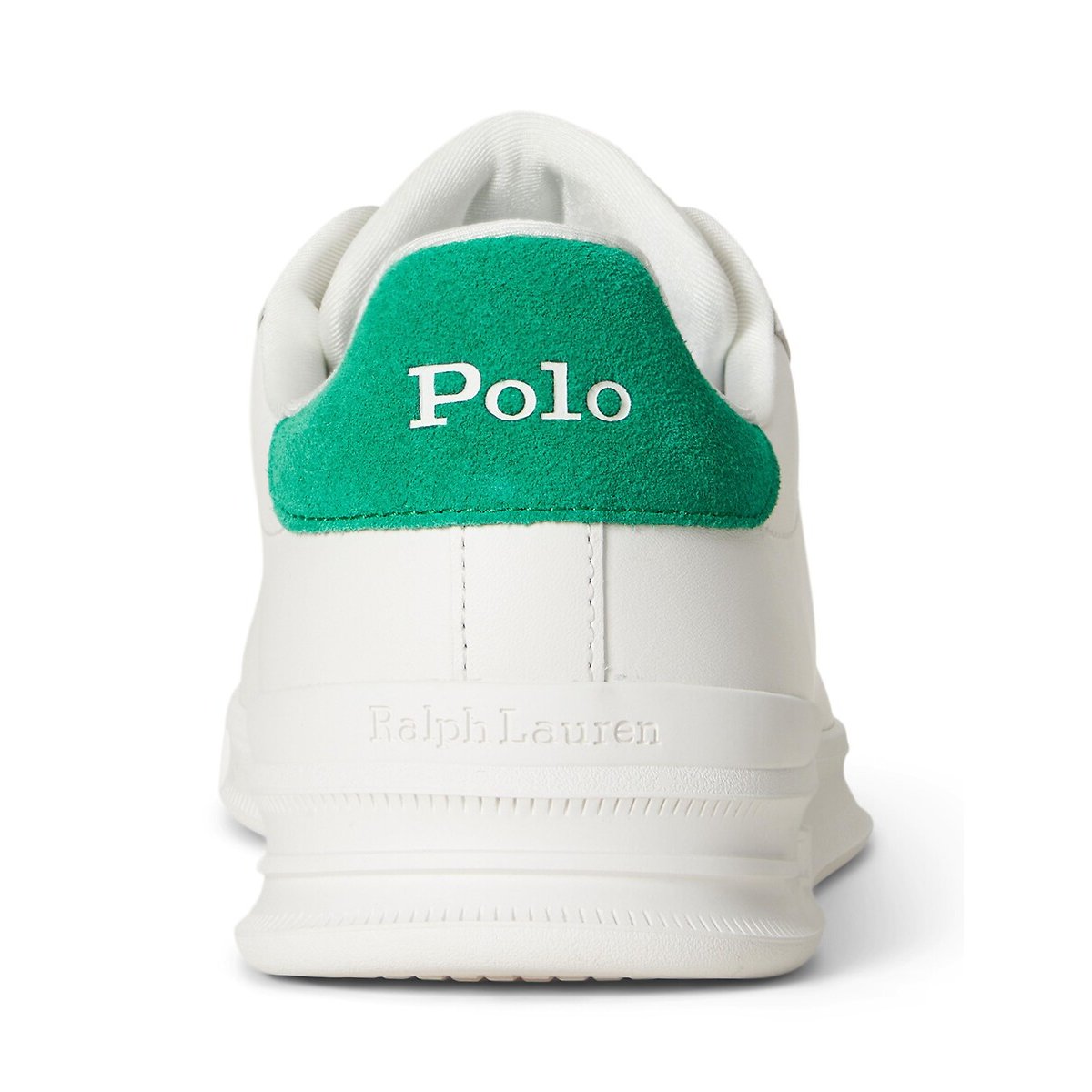 Baskets en cuir HERITAGE COURT blanc/vert, POLO RALPH LAUREN