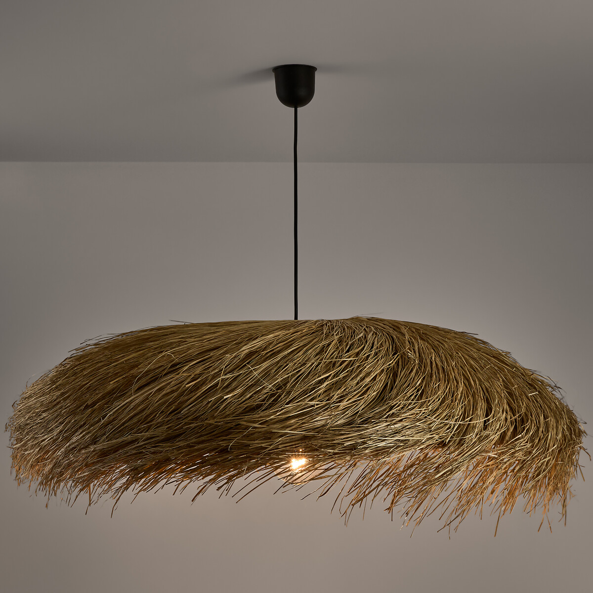 Samaï 80cm Diameter Panama Fibre Ceiling Light natural, LA REDOUTE INTERIEURS