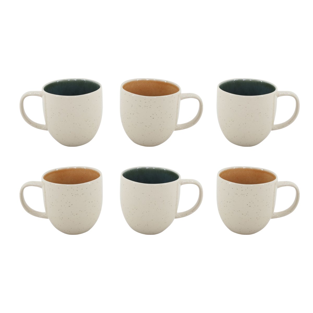 Lot de 6 mugs, CORALIA beige, ARTIME