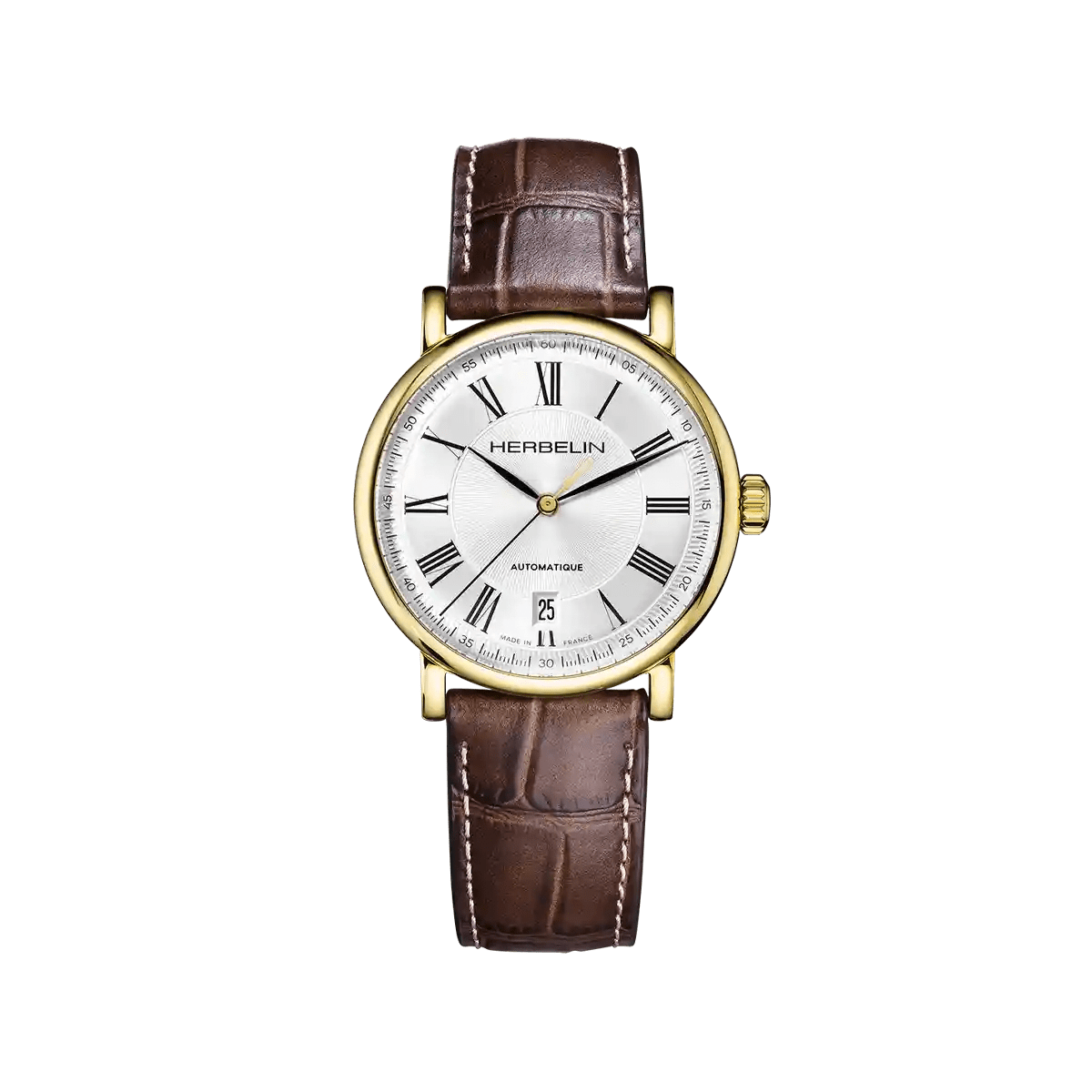 Montre Analogique  INSPIRATION doré blanc marron, HERBELIN