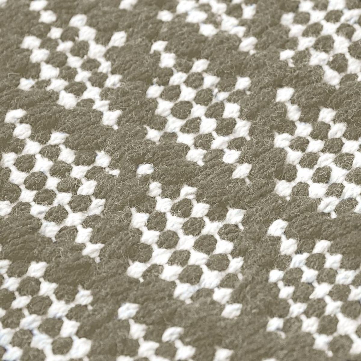 Tapis salon artisanal en coton écru noir, THE DECO FACTORY