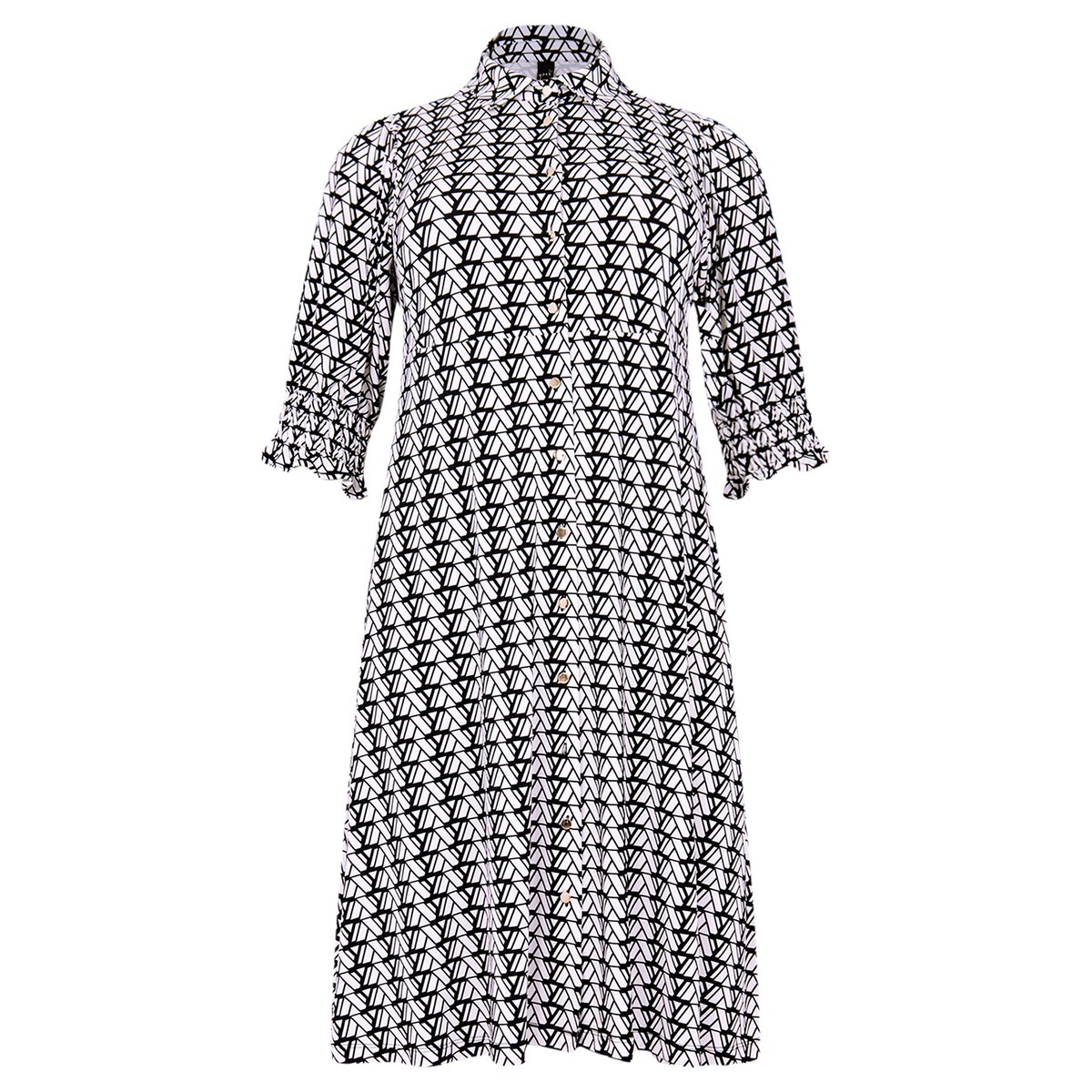 Robe avec fermeture à bouton écru, YOEK