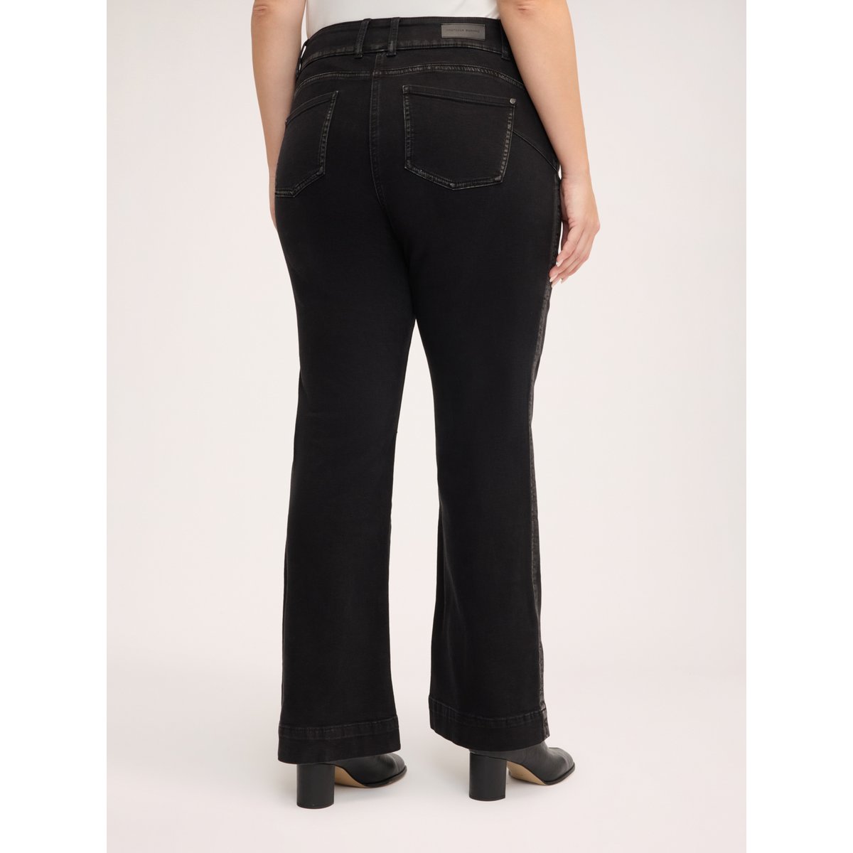 Jean bootcut délavage rinse foncé noir, FIORELLA RUBINO