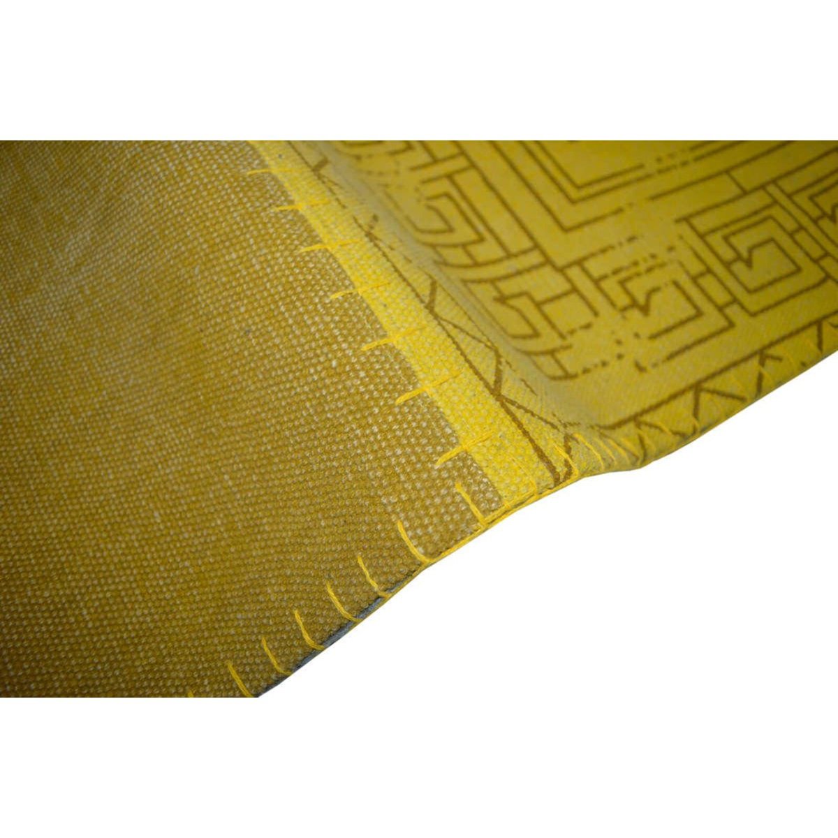 Tapis coton fait main LYRICAL, Rectangulaire multicolore, jaune, ARTE ESPINA