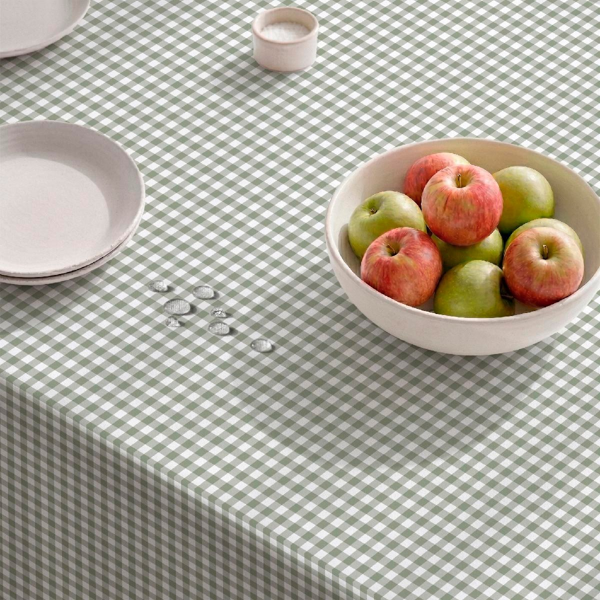 Nappe anti-taches Medina verde - 100% coton - vert, NAF NAF HOME