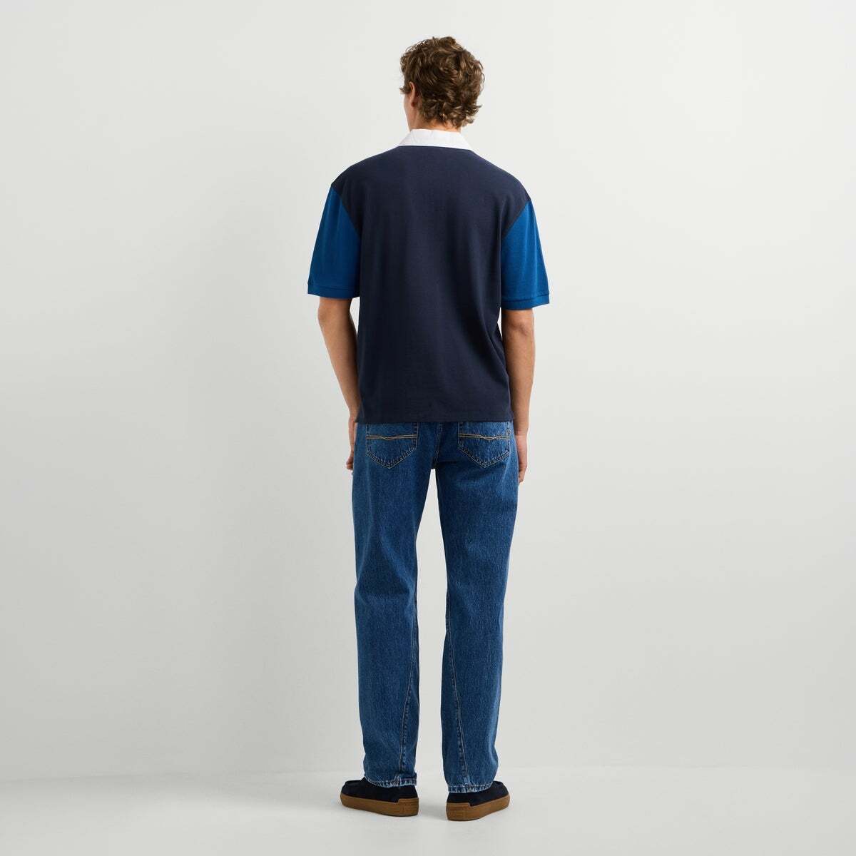 Polo Piqué Coupe Casual bleu mer profonde, PEPE JEANS