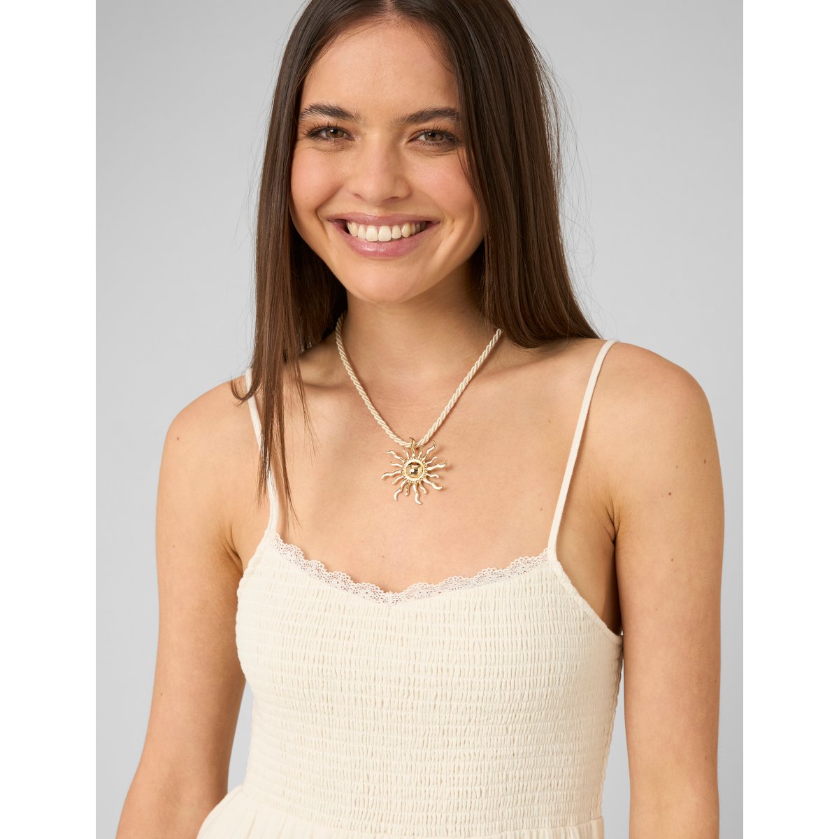 Robe courte gaze de coton naturel, BZB