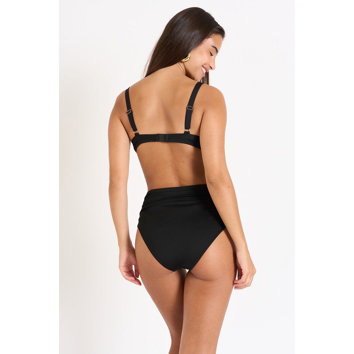 Bas de maillot taille haute Adeles - LAVANDOU noir, LIVIA