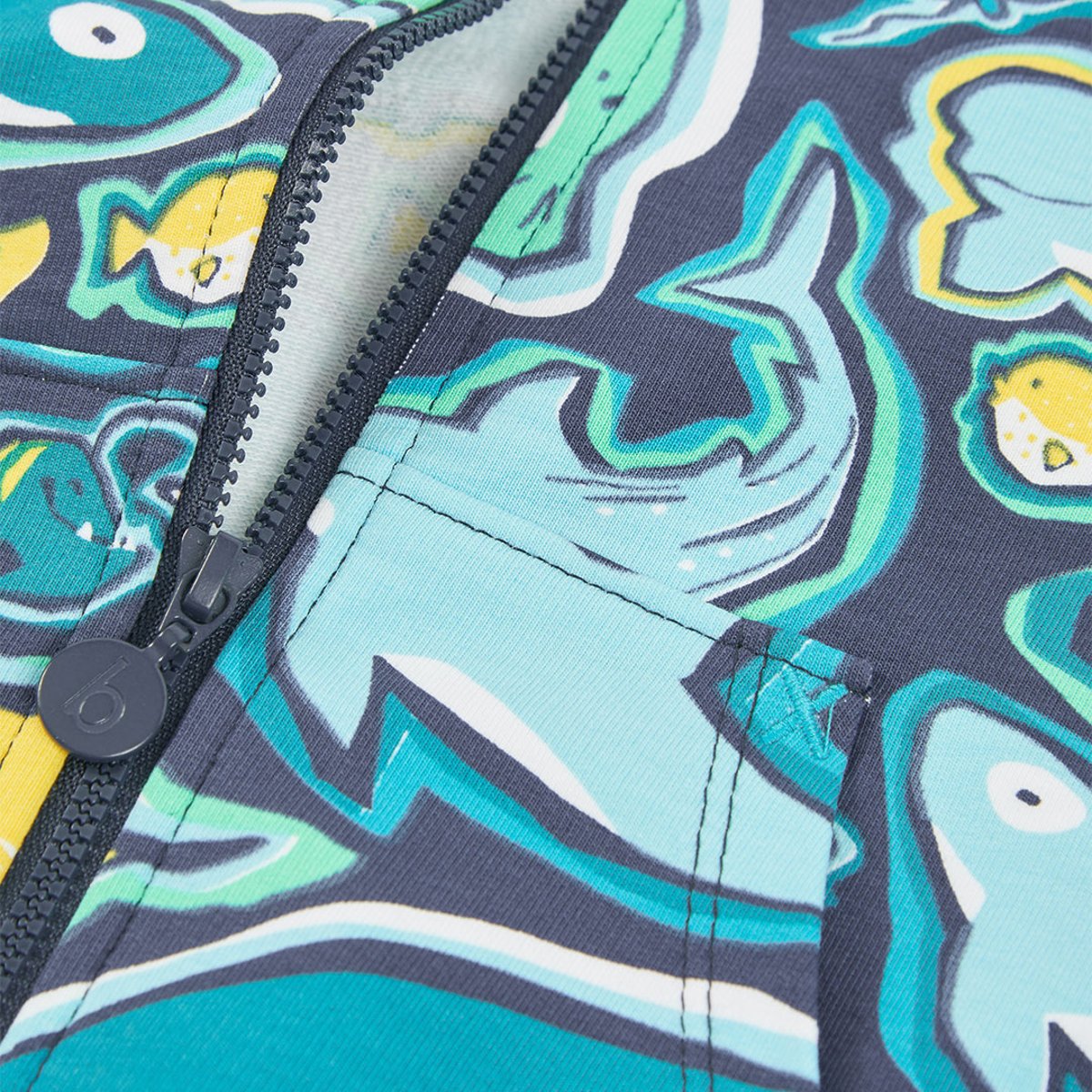 Veste garçon imprimé de requins multicolore, BOBOLI