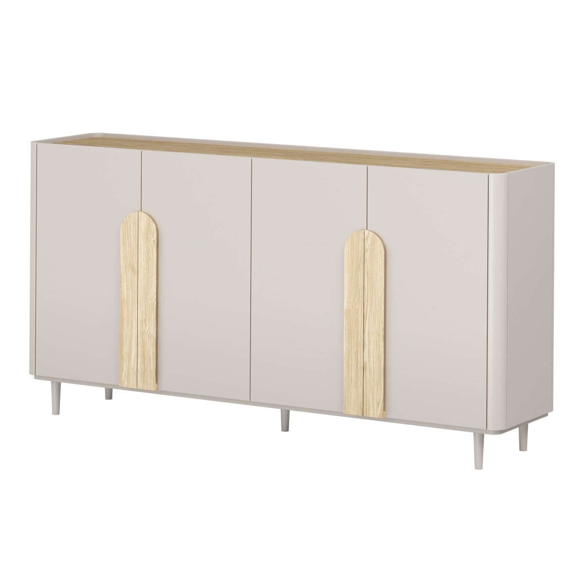 Buffet  en  4 portes 200 cm, ENYRA beige, BOBOCHIC