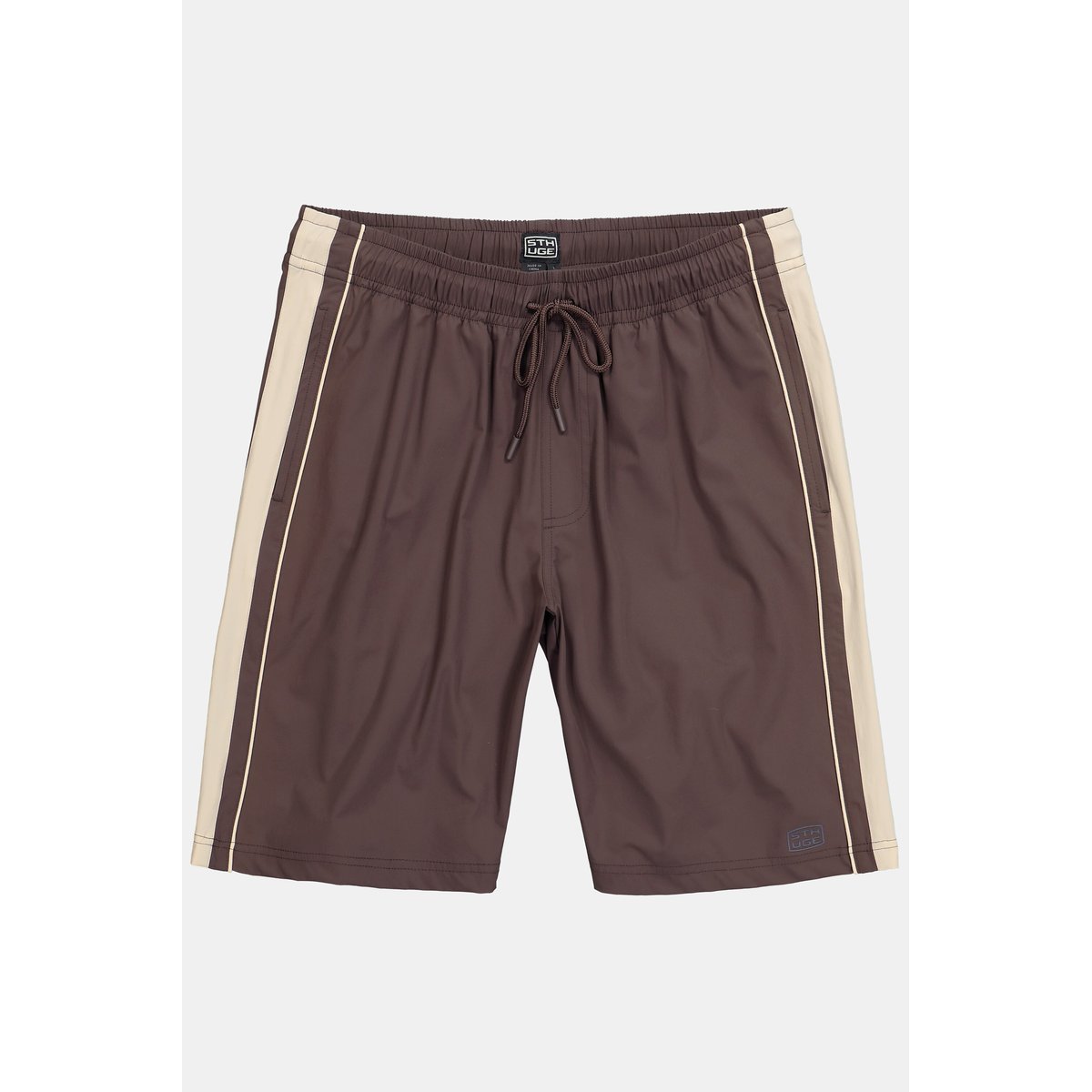 Bermuda à taille élastique marron châtaigne, STHUGE