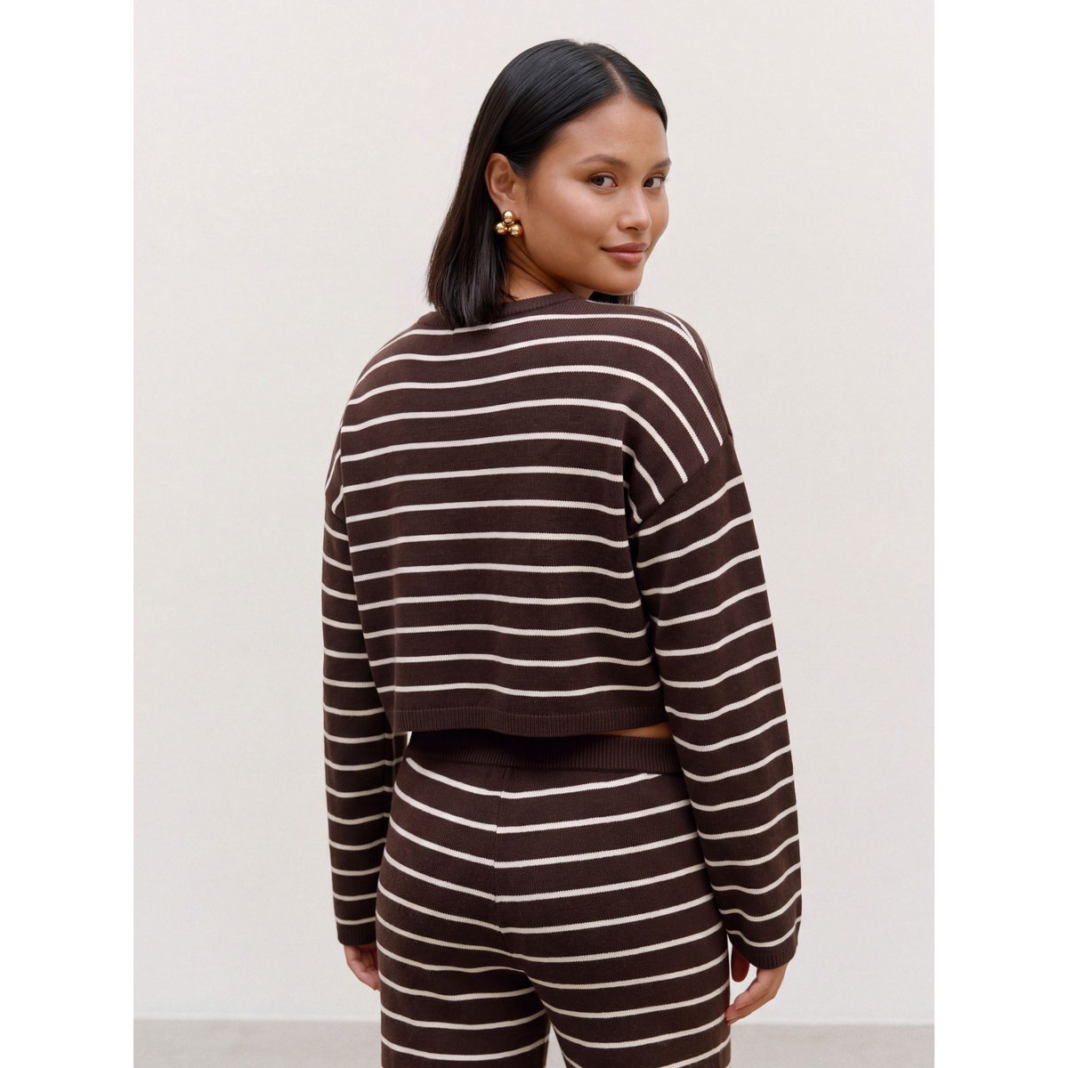 Pull En Maille marron - hot fudge 1, MAMA LICIOUS