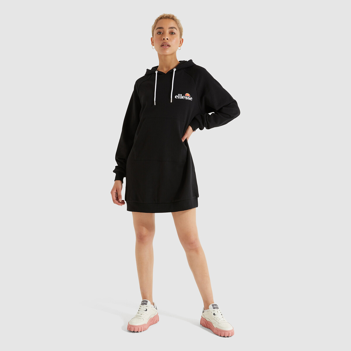 Robe sweat à capuche noir, ELLESSE