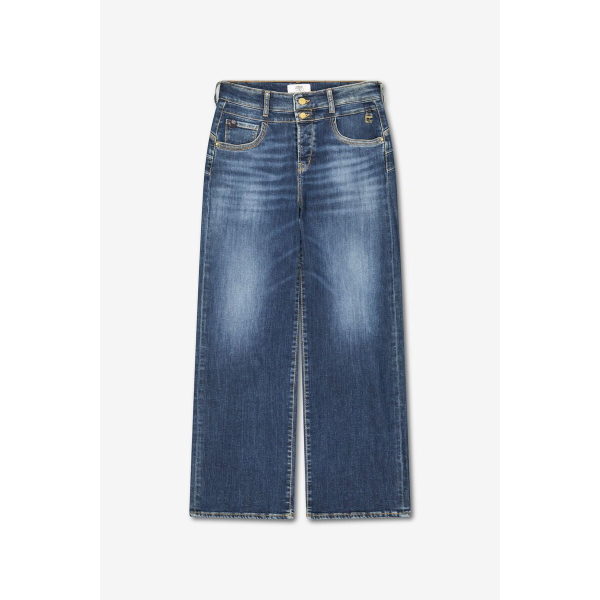 Jeans loose, large pulp wide leg , 7/8ème blue, LE TEMPS DES CERISES
