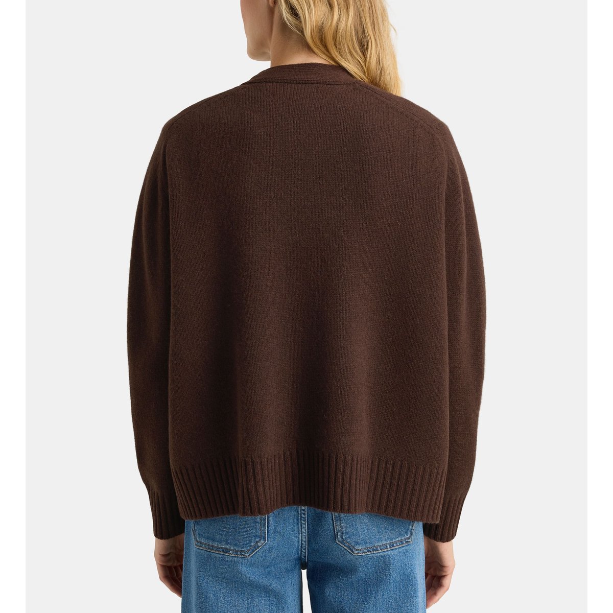 Gilet ample bastille en laine marron chocolat, GALERIES LAFAYETTE