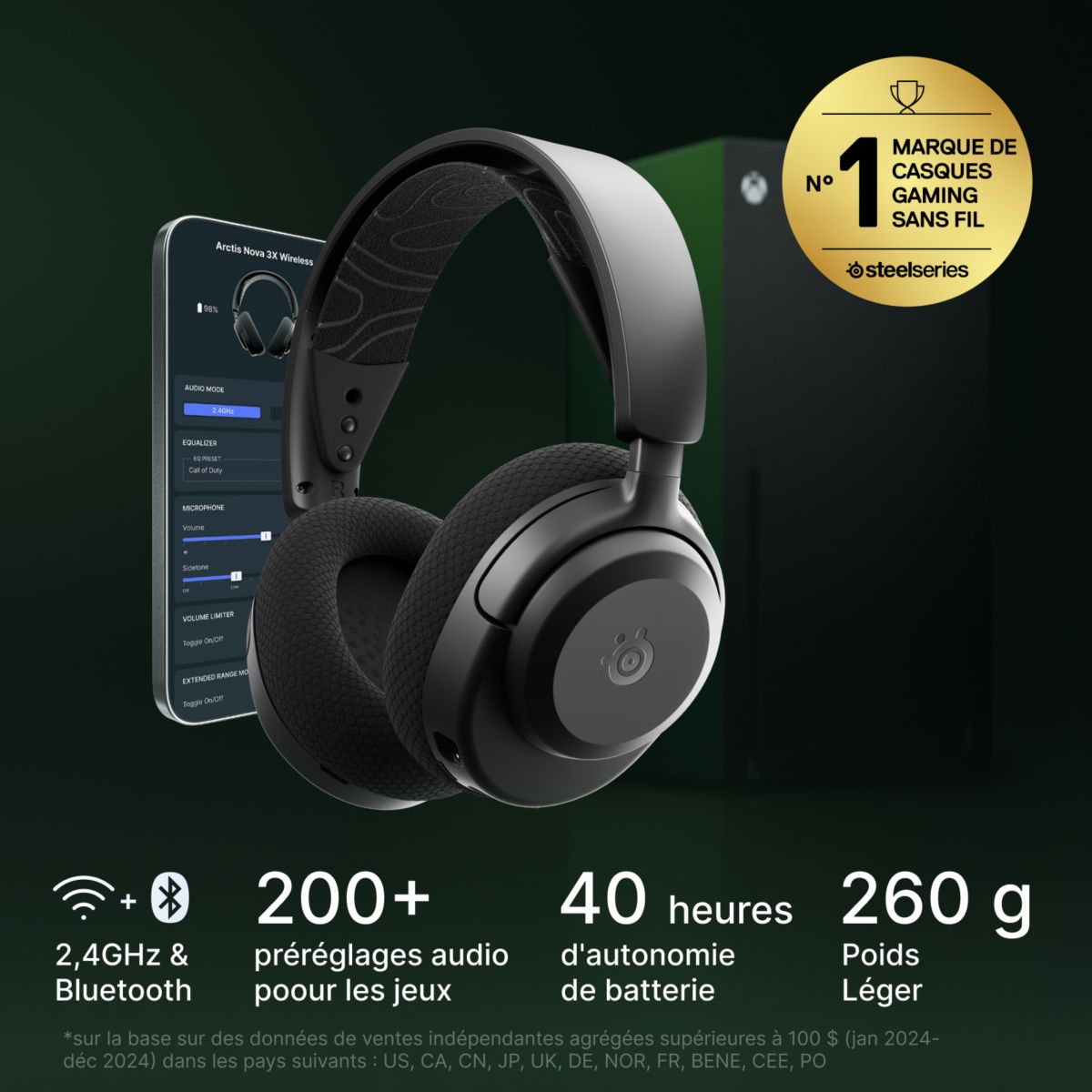 Casque gamer Arctis Nova 3 XW Aqua couleur unique, STEELSERIES