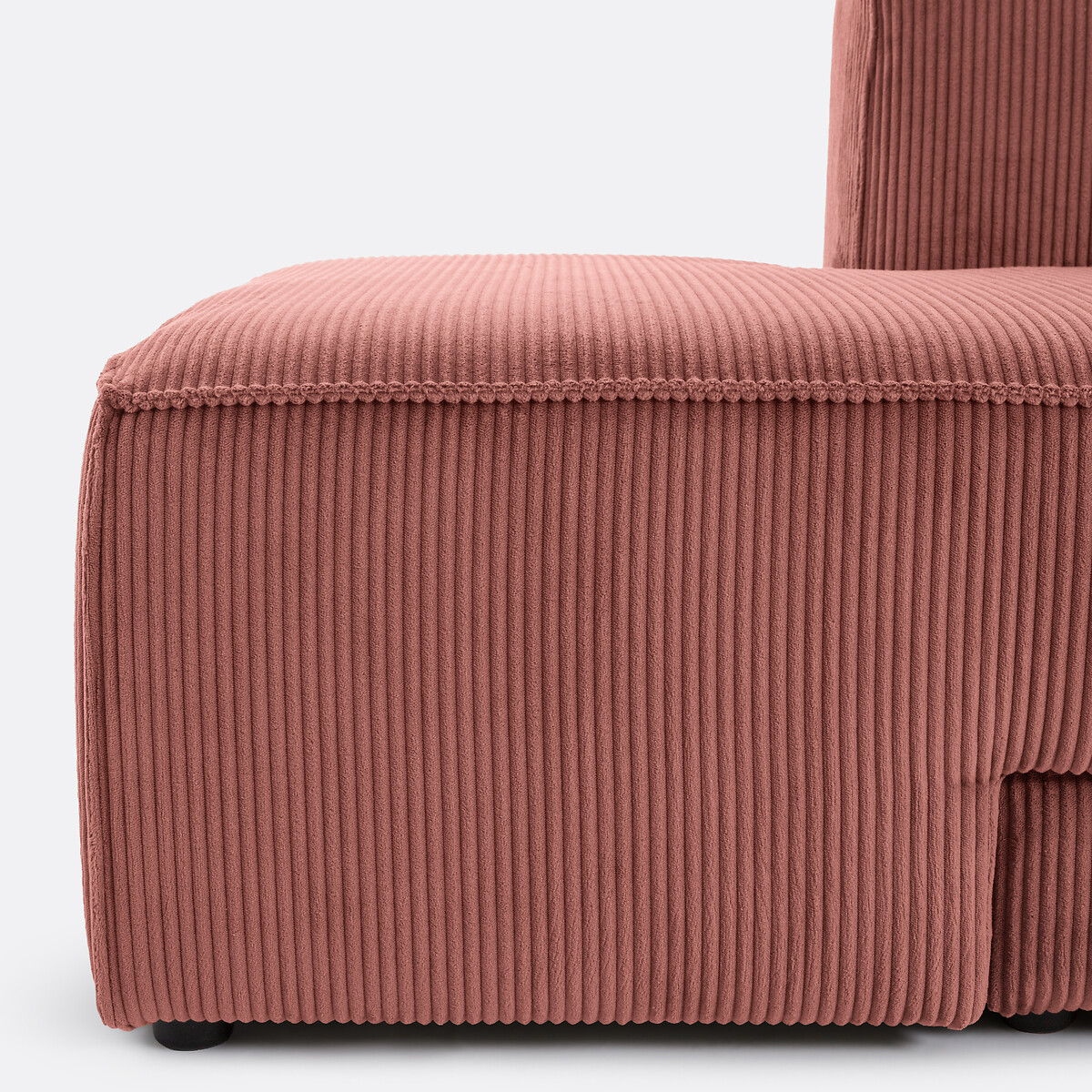 Ecksofa, ausziehbar, Cord, Ginosa altrosa, LA REDOUTE INTERIEURS
