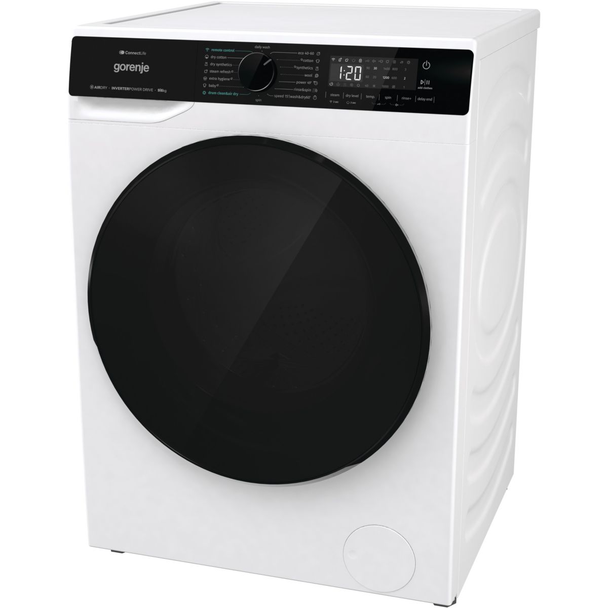 Lave linge séchant hublot WD2PA964ADW couleur unique, GORENJE
