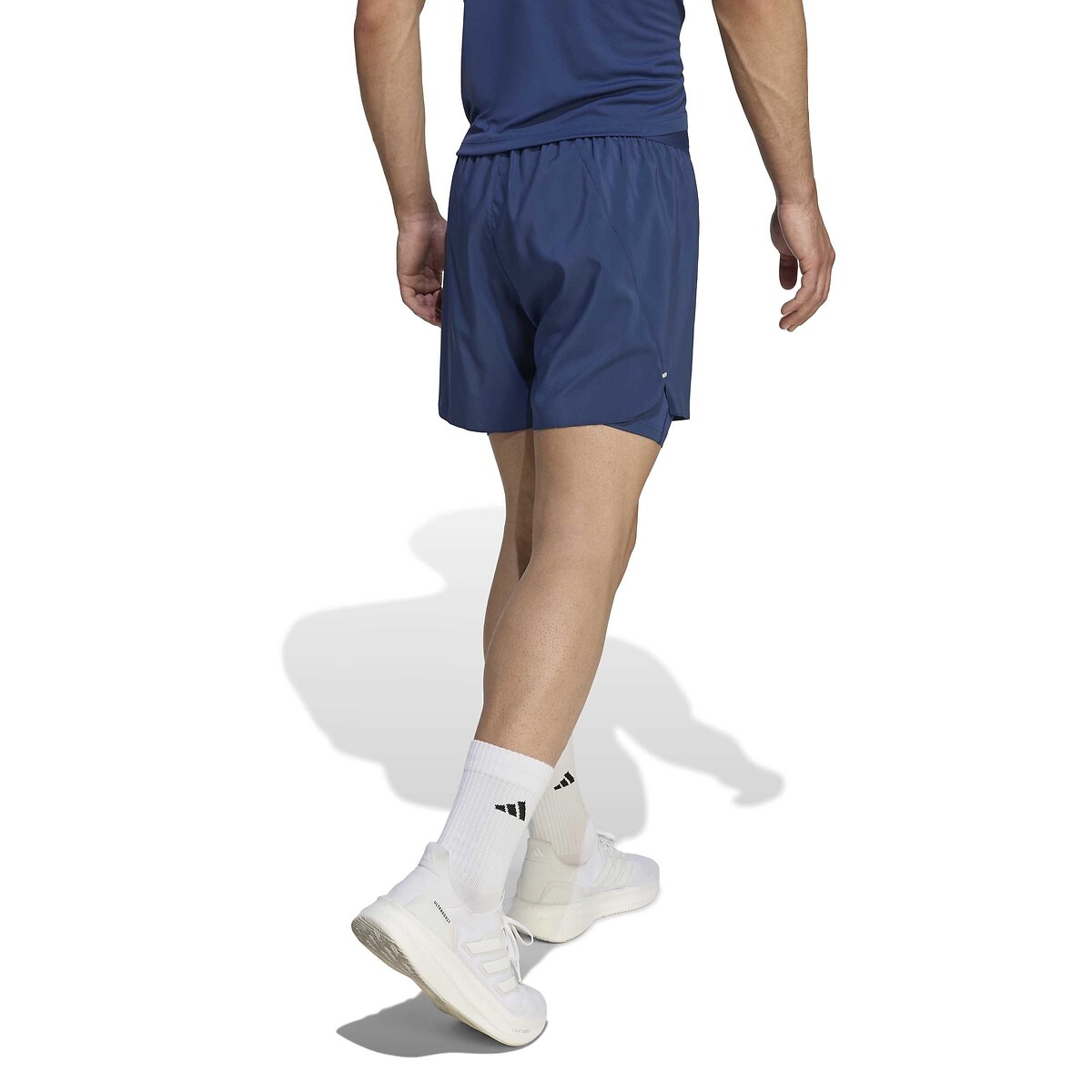 Short de running 2 en 1 bleu indigo, adidas Performance