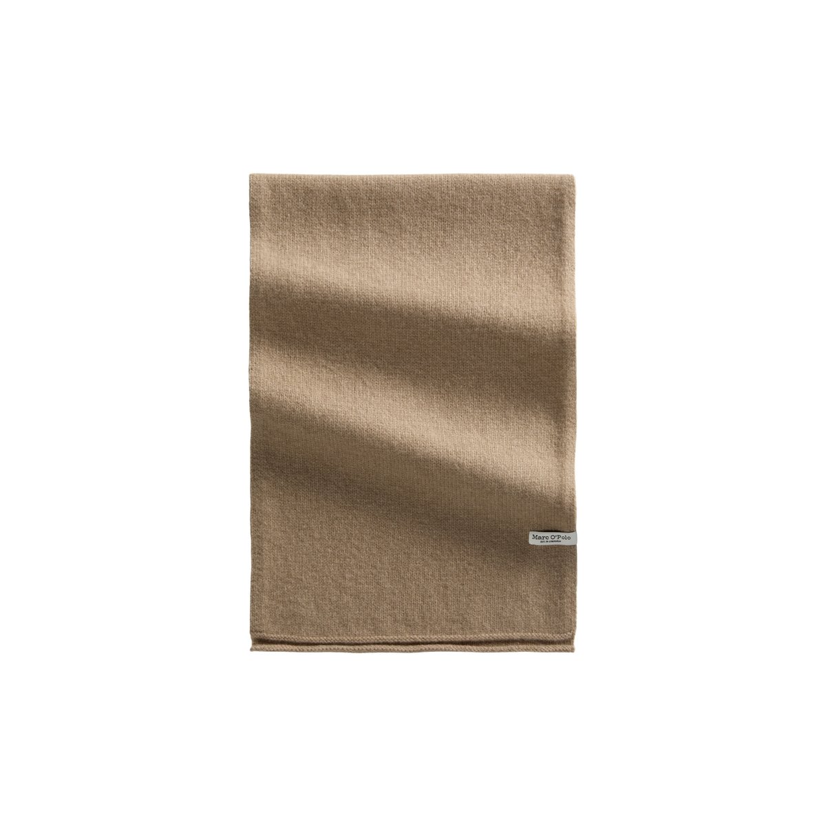 écharpe tricotée en mélange de laine douce beige, MARC O'POLO