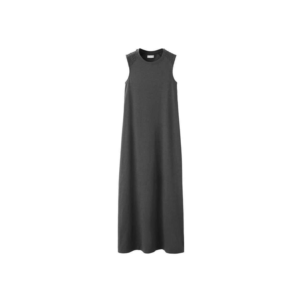 Robe longue détail ouvertures gris anthracite, MANGO TEEN