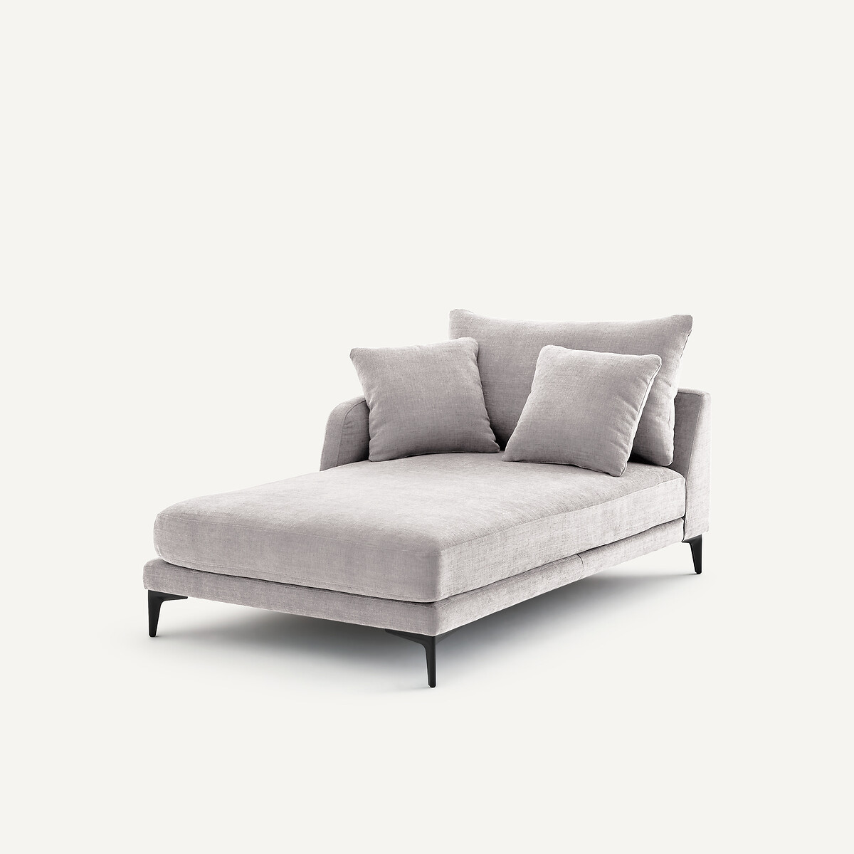 Méridienne en polyester et coton, MODERNISTE gris clair, EMMANUEL GALLINA X AM.PM