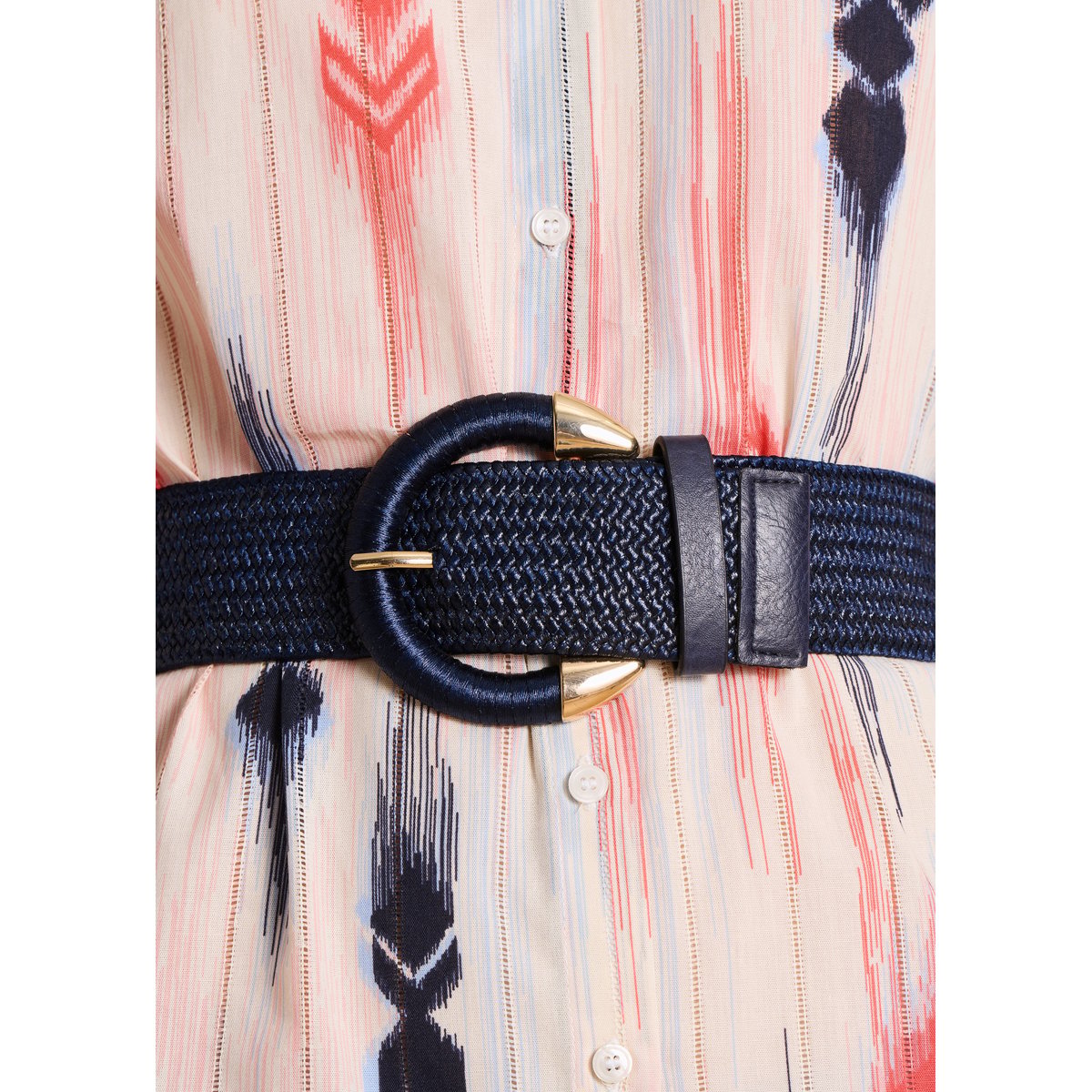 Ceinture large élastiquée bleu, LA FEE MARABOUTEE