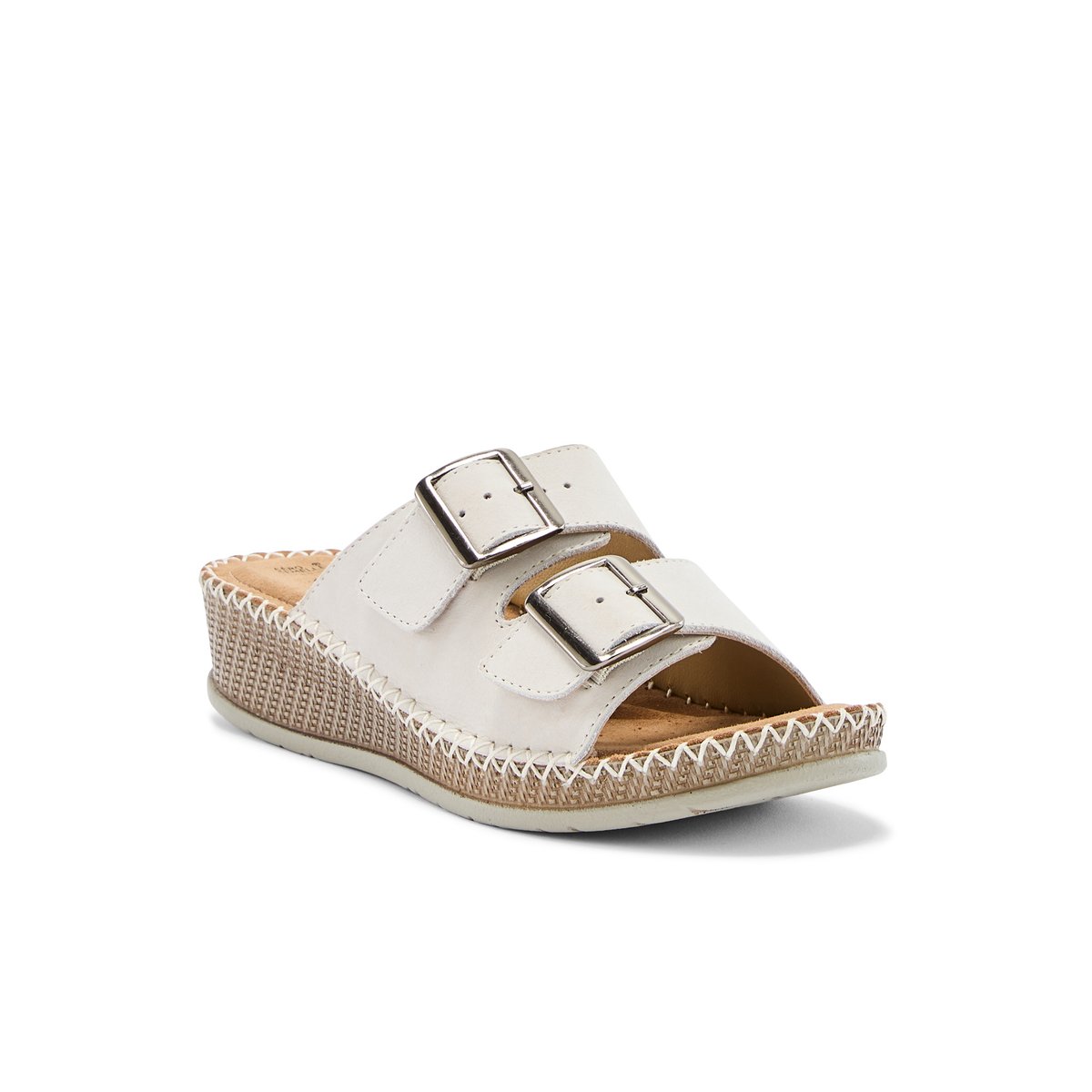 Mules ouverture totale par scratchs beige, PEDICONFORT