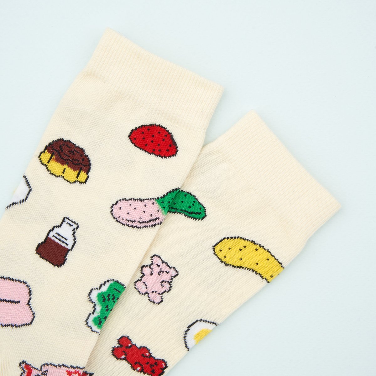 Chaussettes BONBON beige à motifs bonbons, COUCOU SUZETTE