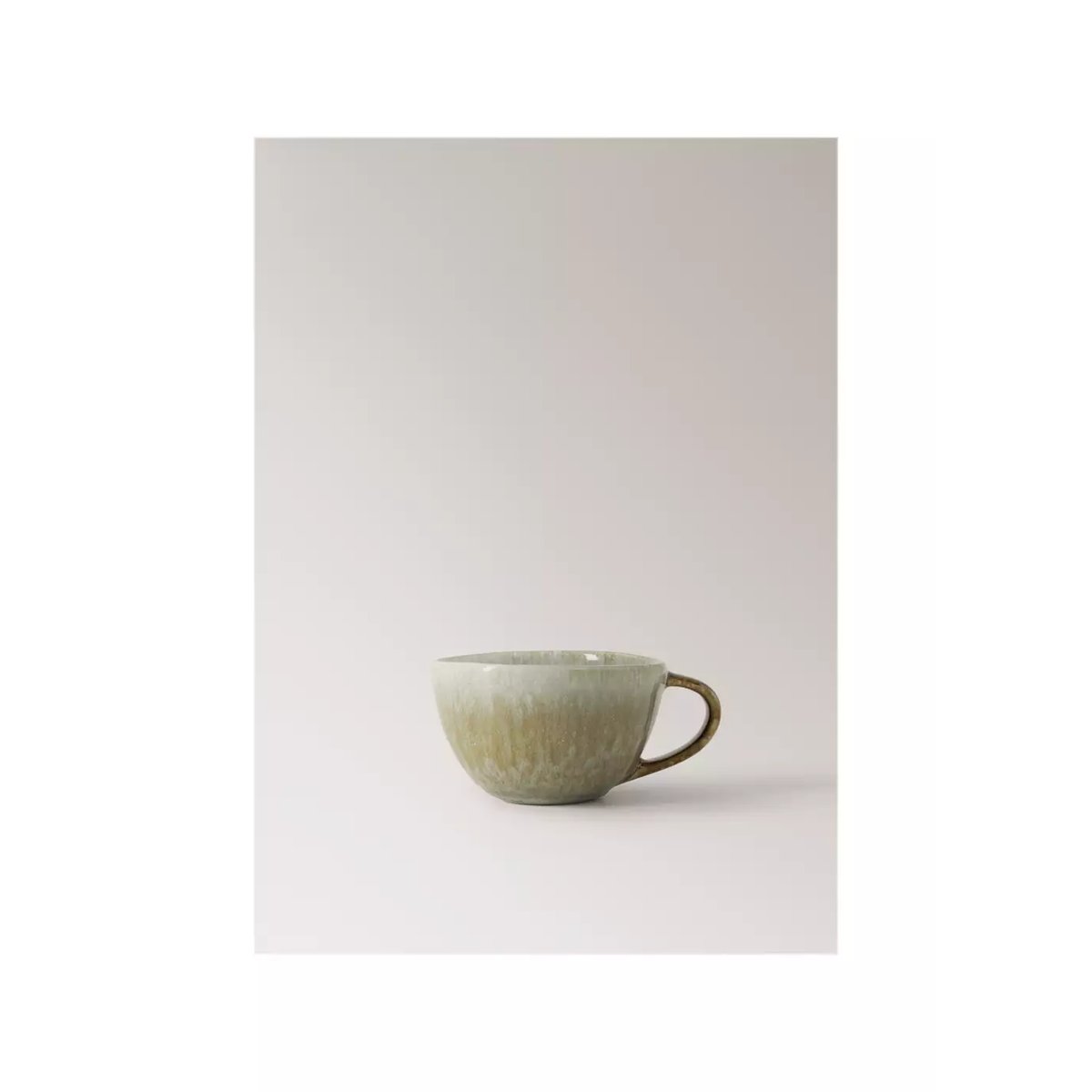 Tasse en grès vintage vert forêt, MANGO HOME