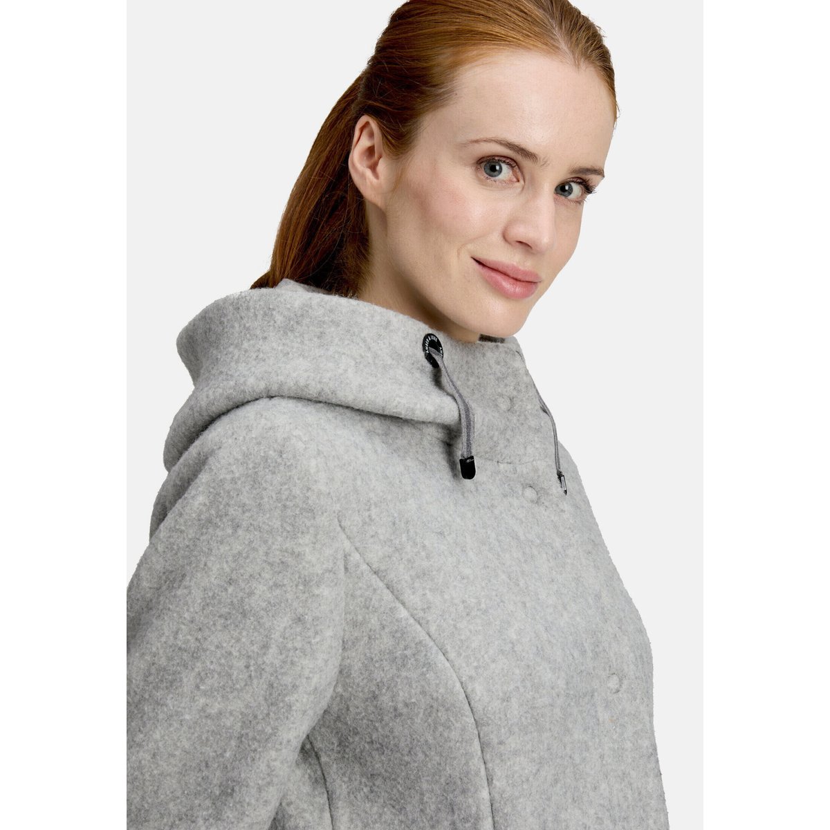 Veste d'hiver à capuche gris clair, AMBER & JUNE