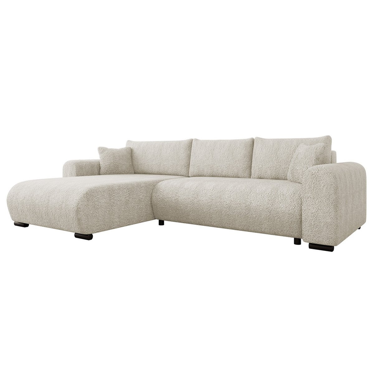 Canapé d'Angle Convertible 4 places - ROSALIE beige, BEST MOBILIER