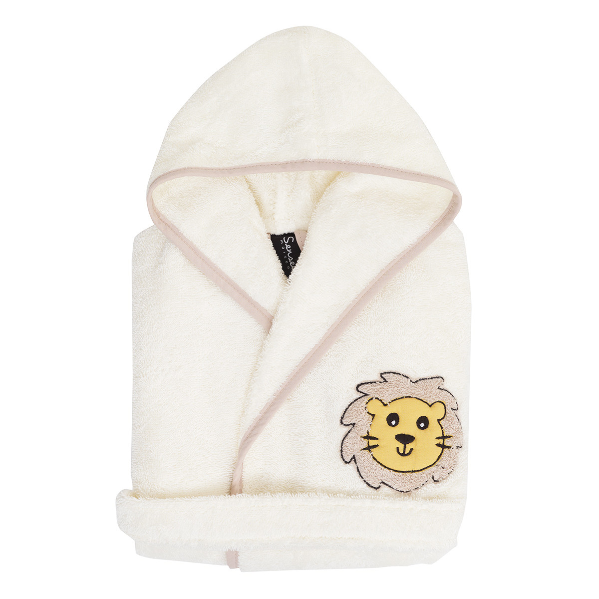 Peignoir de bain enfant THEO LE LION ecru, SENSEI MAISON