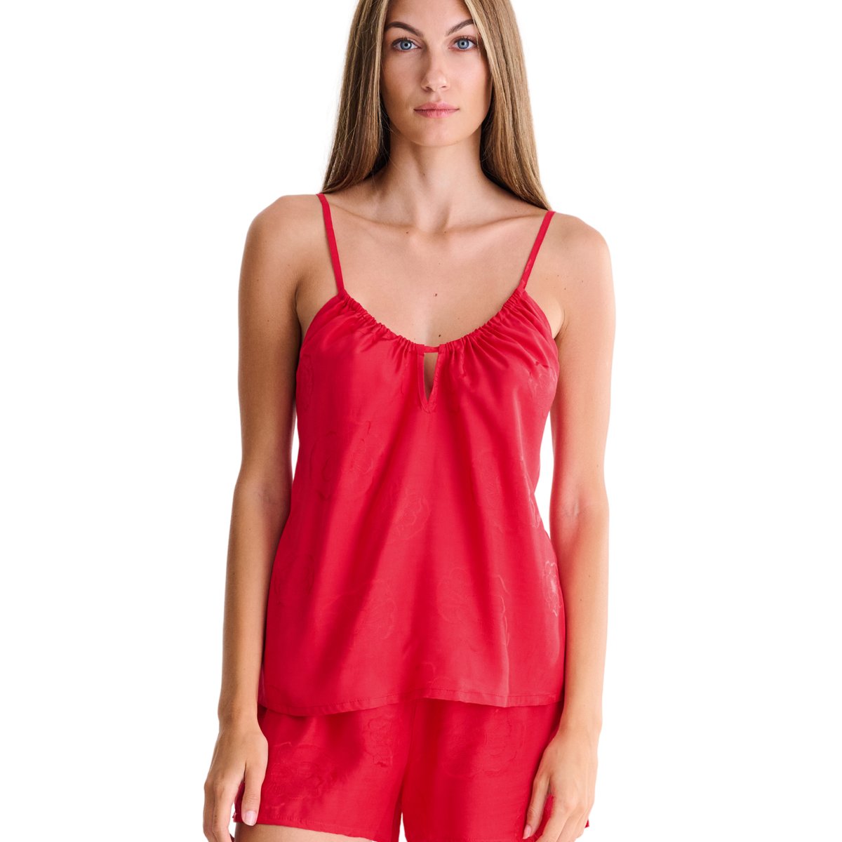 Haut pyjama débardeur caraco MIRACLE rouge, LISCA